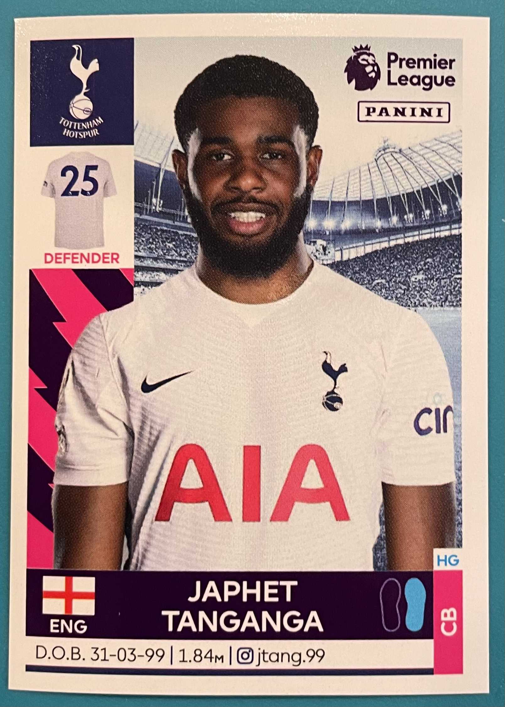japhet tanganga 2022 panini sticker
