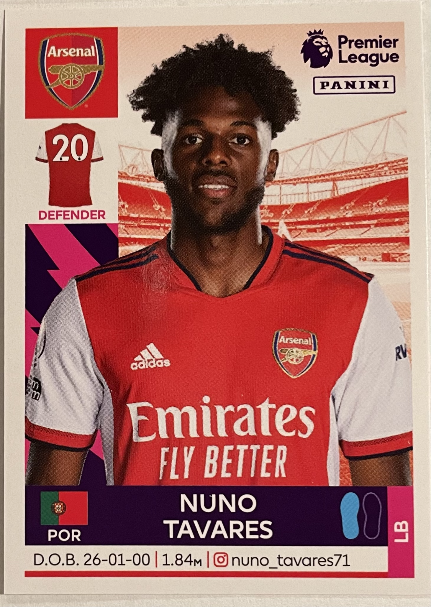 nuno tavares 2022 panini sticker