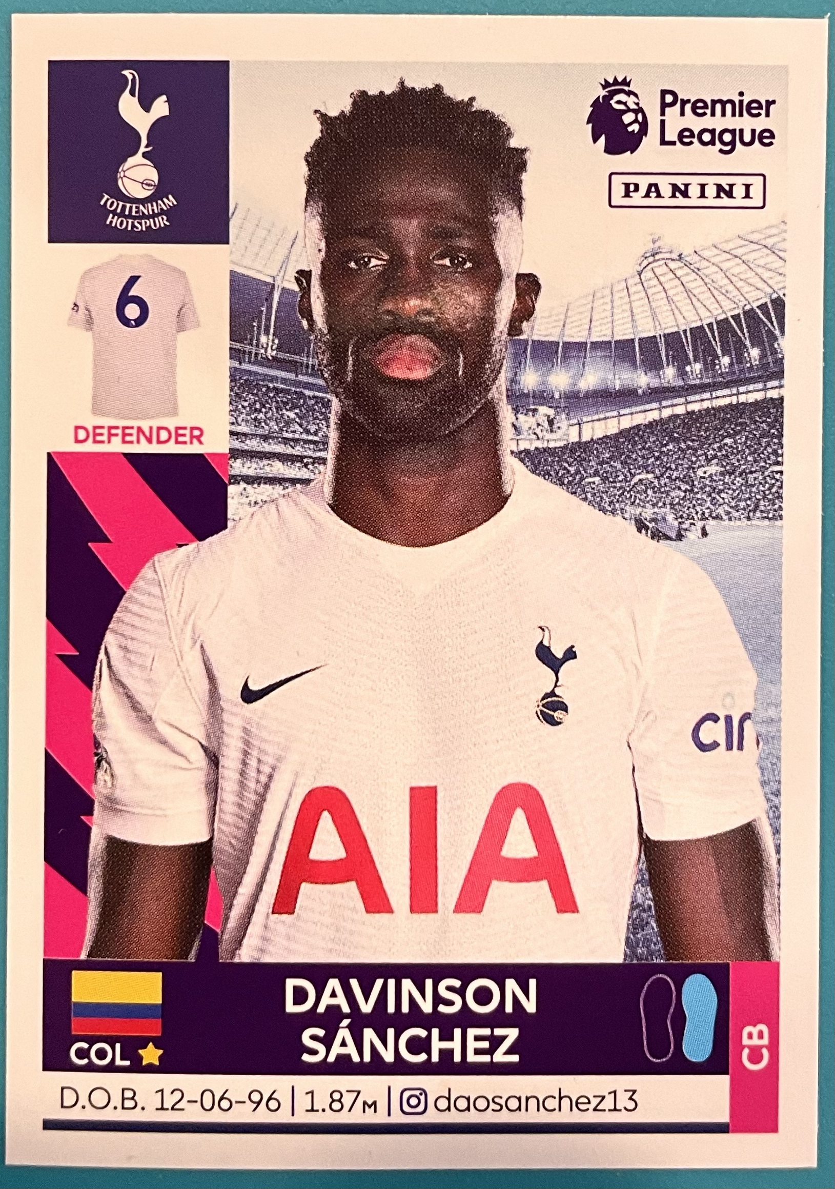 davinson sanchez 2022 panini sticker
