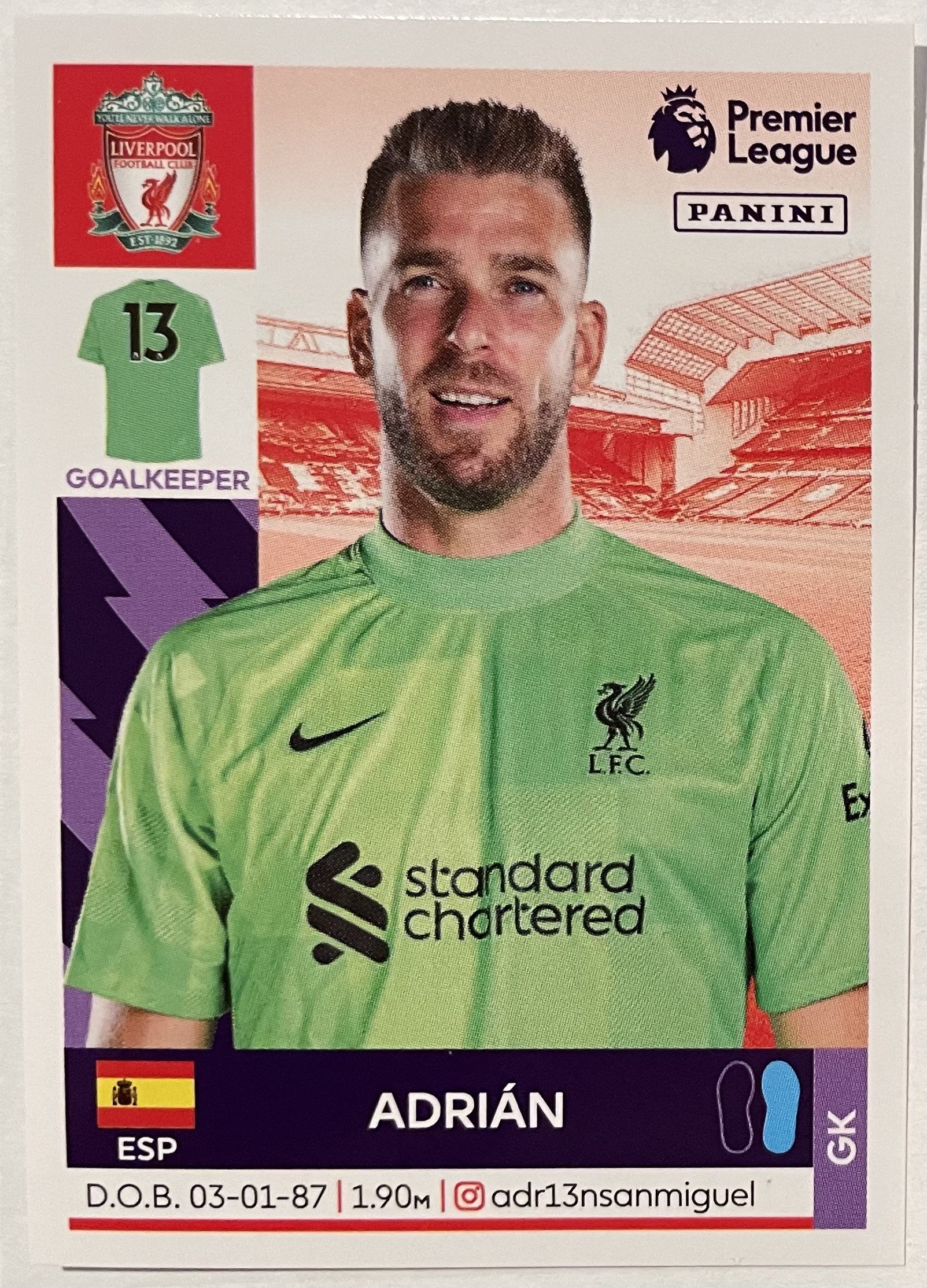 adrian 2022 panini sticker