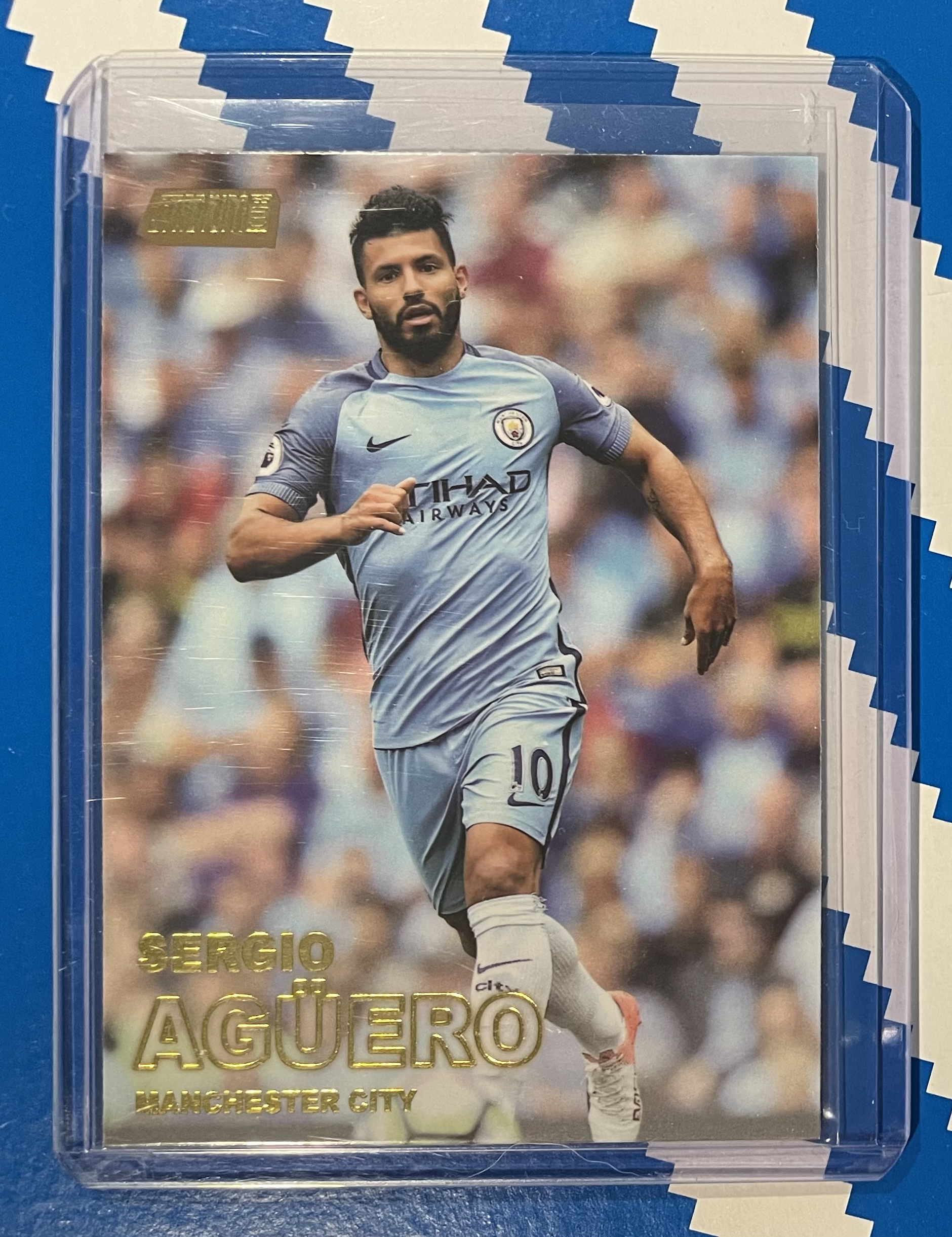 sergio aguero topps stadium club gold card