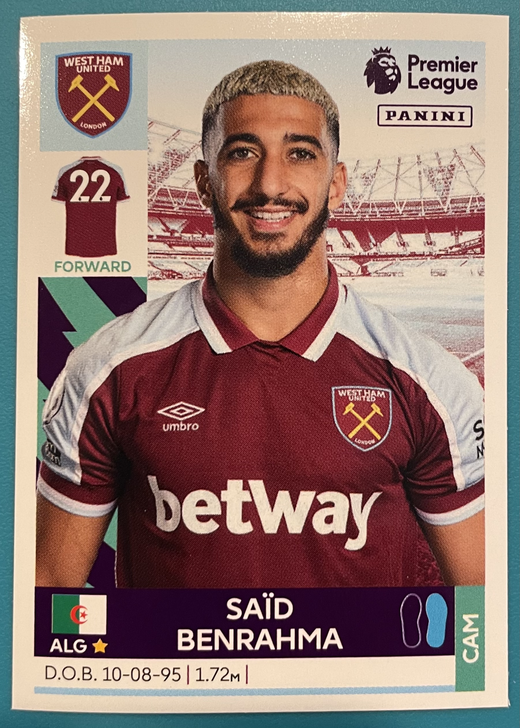 said benrahma 2022 panini sticker