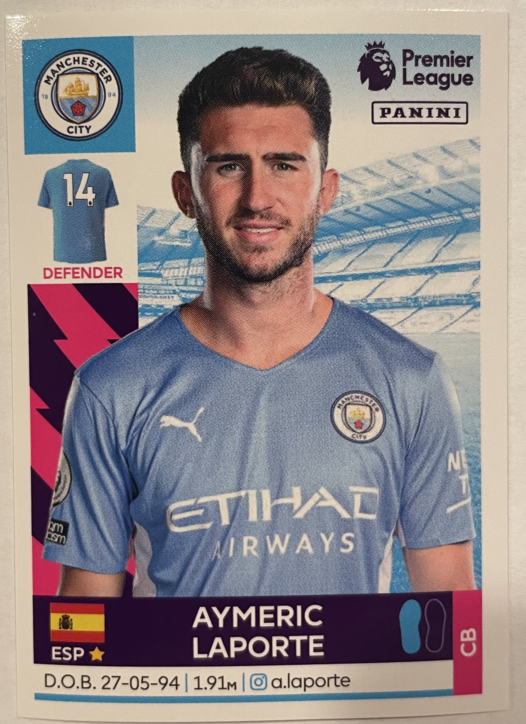 aymeric laporte 2022 panini sticker