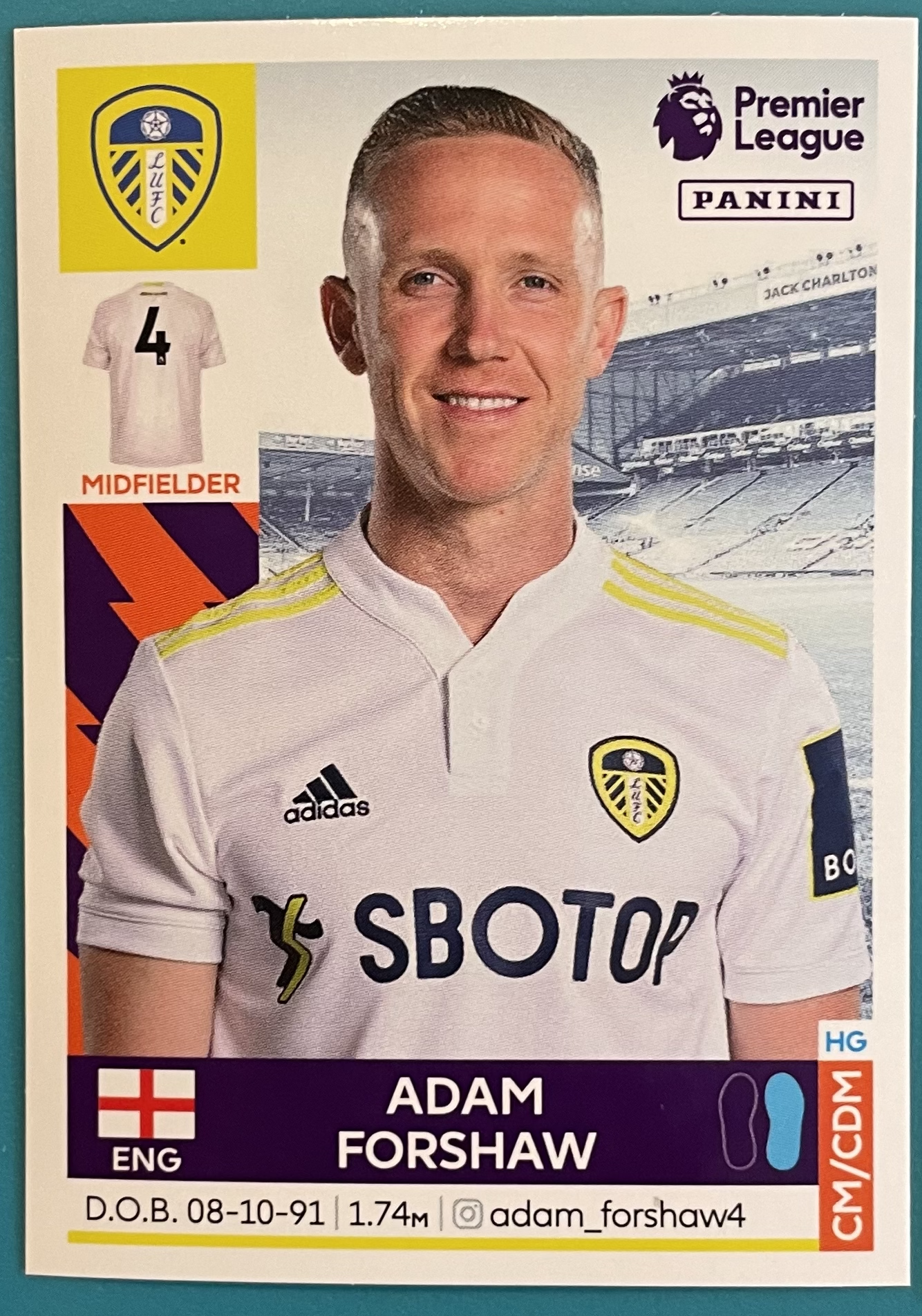 adam forshaw 2022 panini sticker