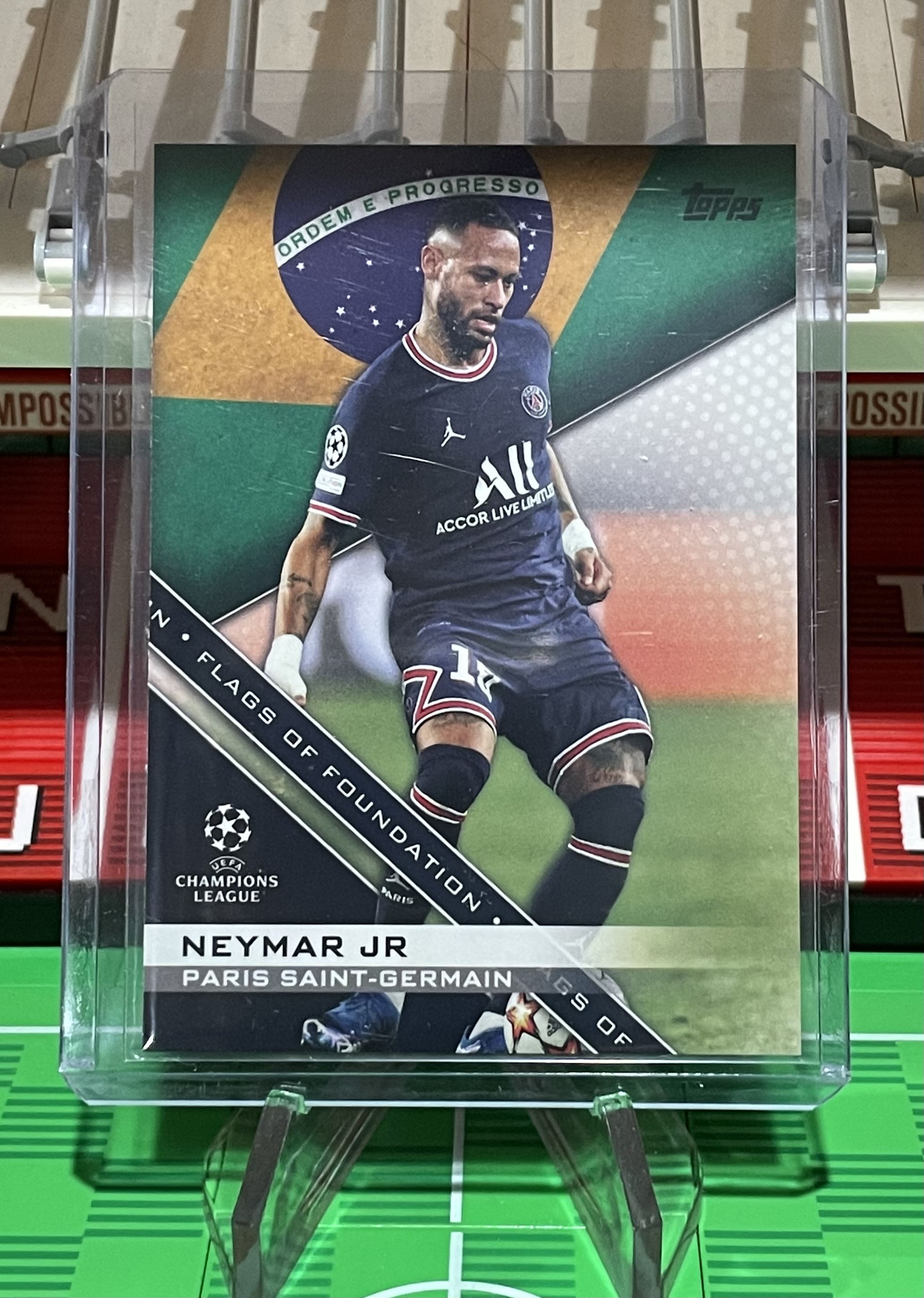 neymar jr flags of foundation 2021:22 Topps UEFA Champions League Card