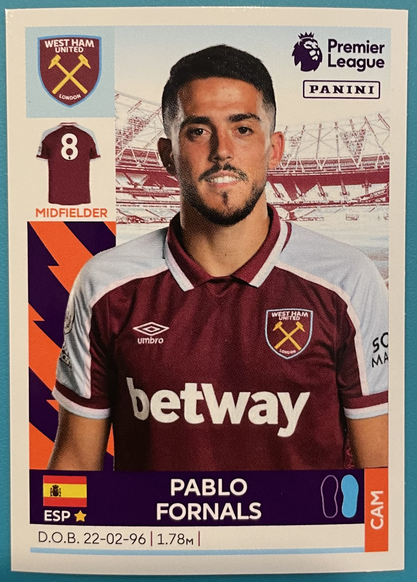 pablo fornals 2022 panini sticker