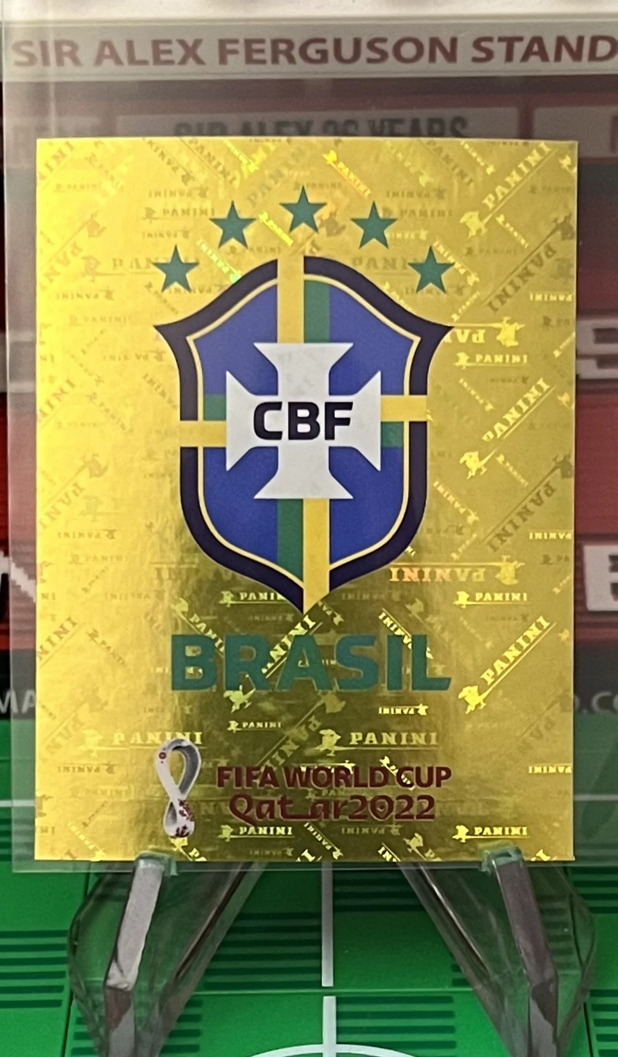 brazil badge world cup qatar panini sticker