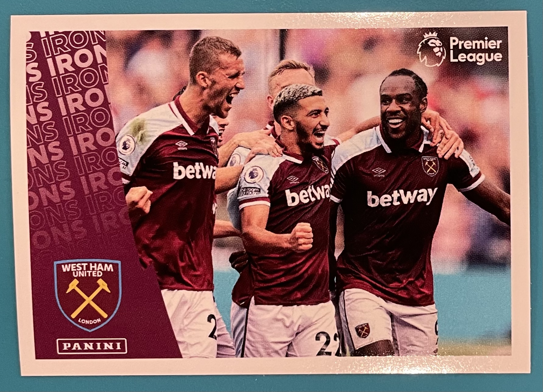 west ham united team celebration 2022 panini sticker