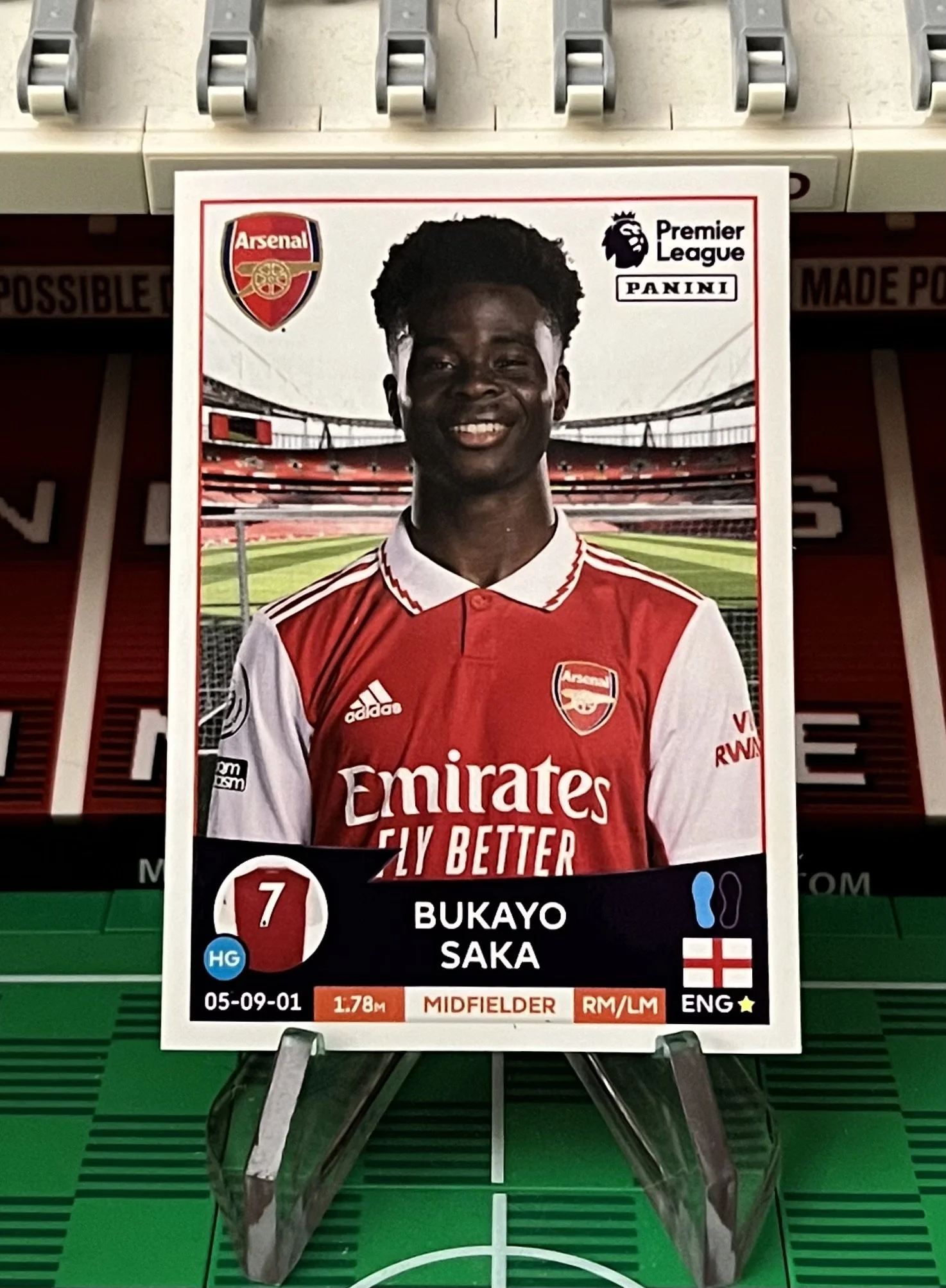 bukayo saka 2023 panini sticker