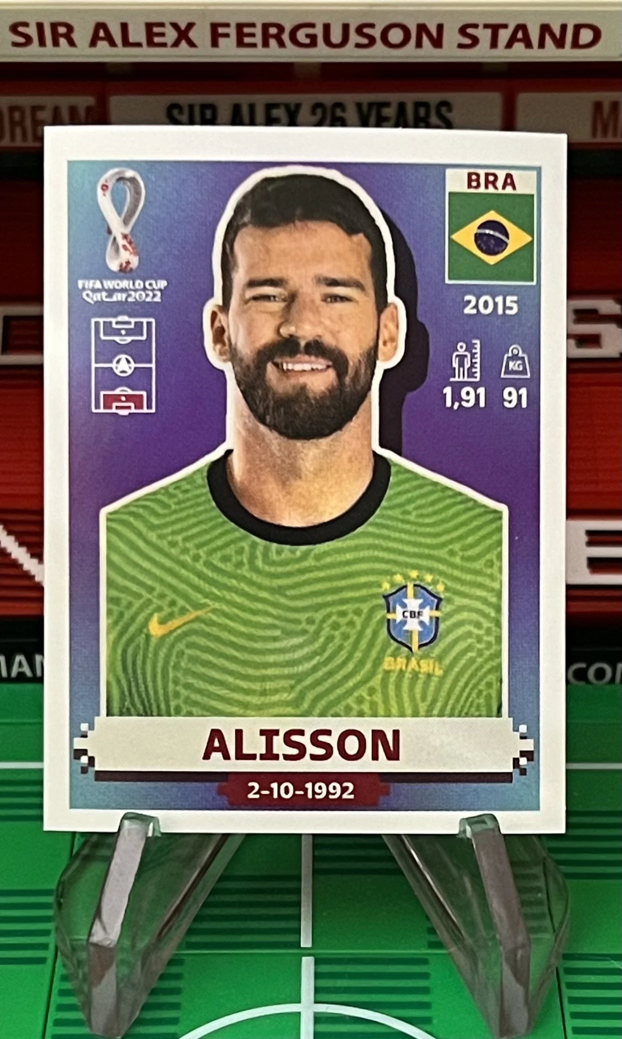 alisson world cup qatar panini sticker