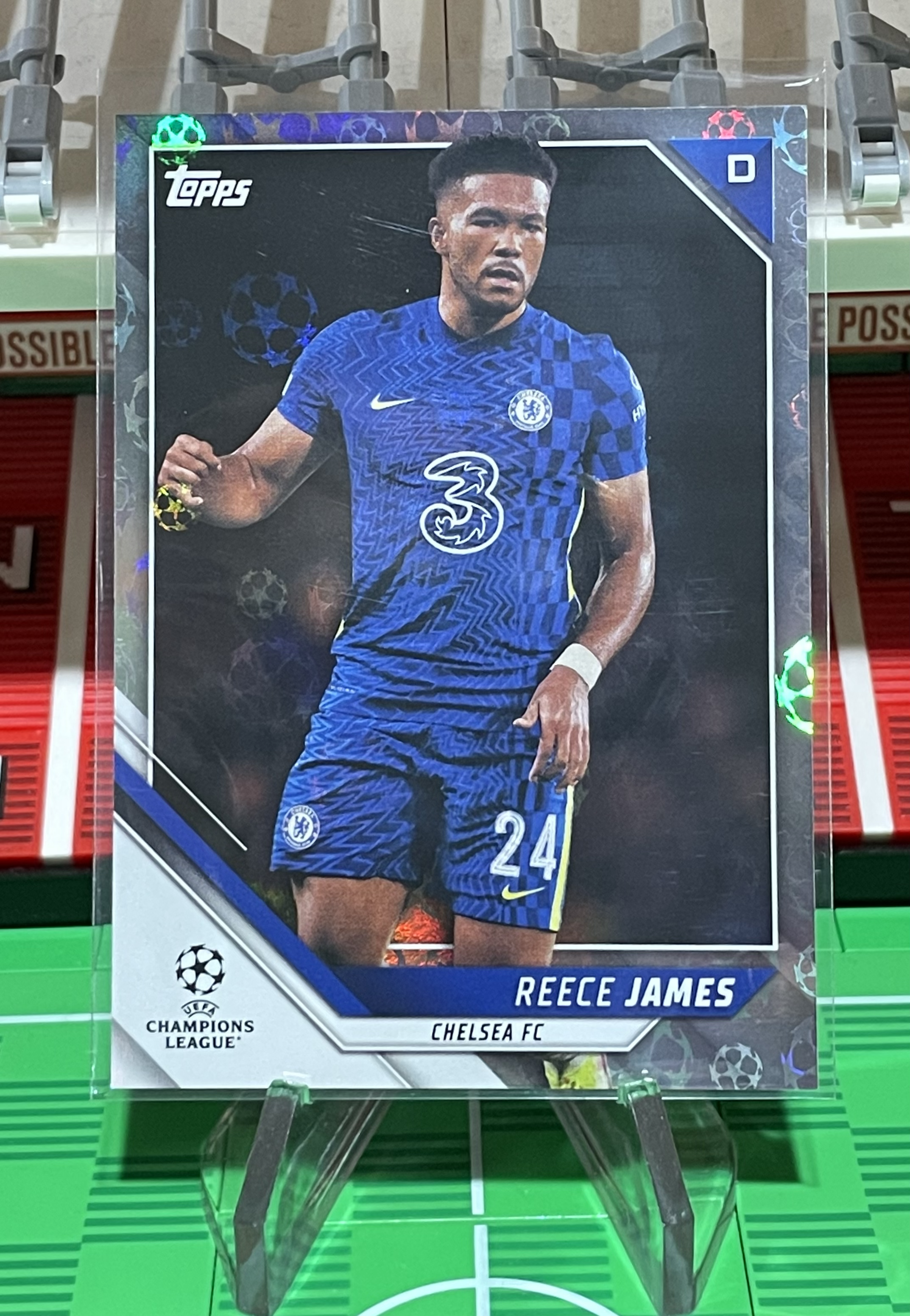 reece james 2021-22 topps champions league holo card