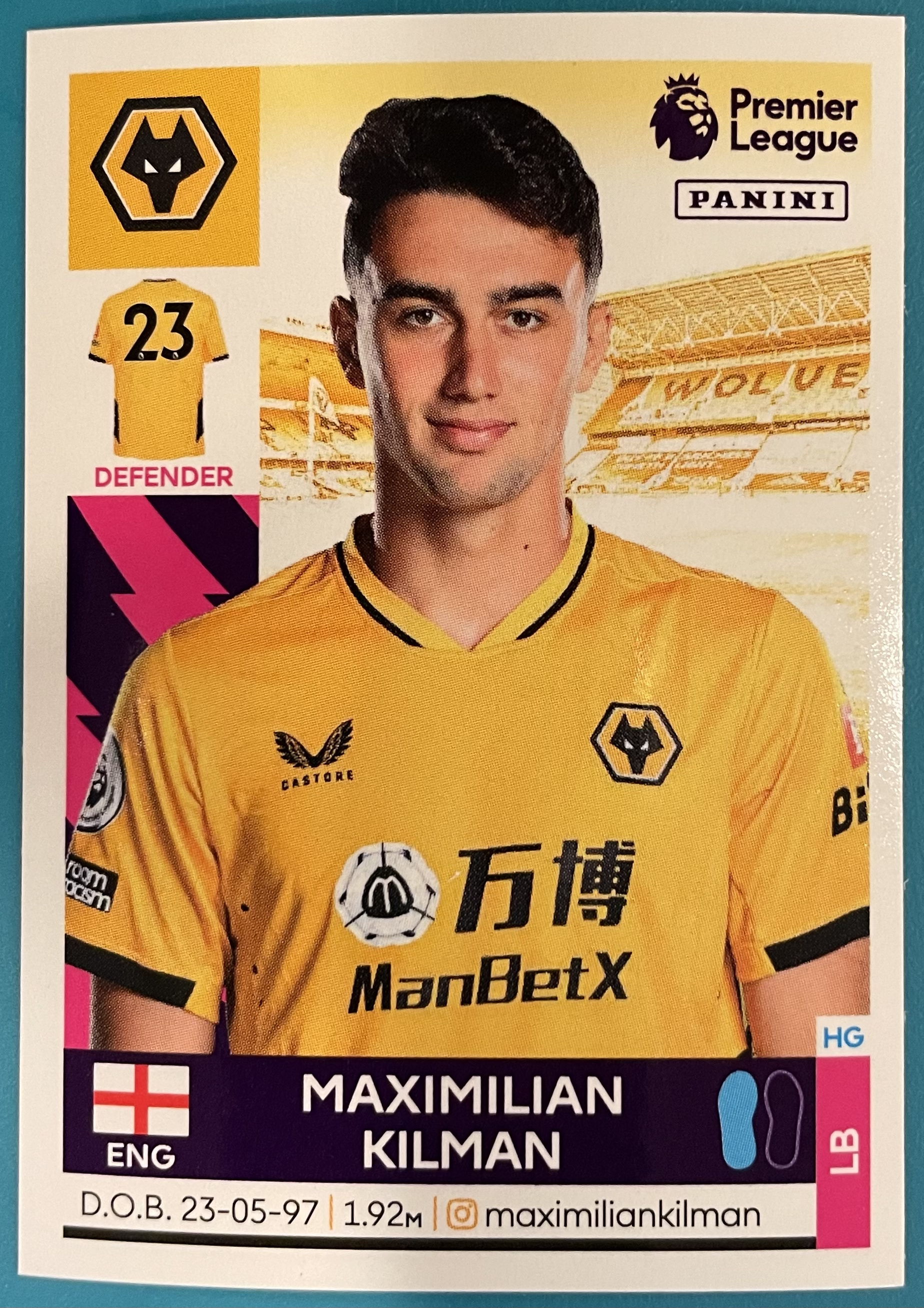 maximilian kilman 2022 panini sticker