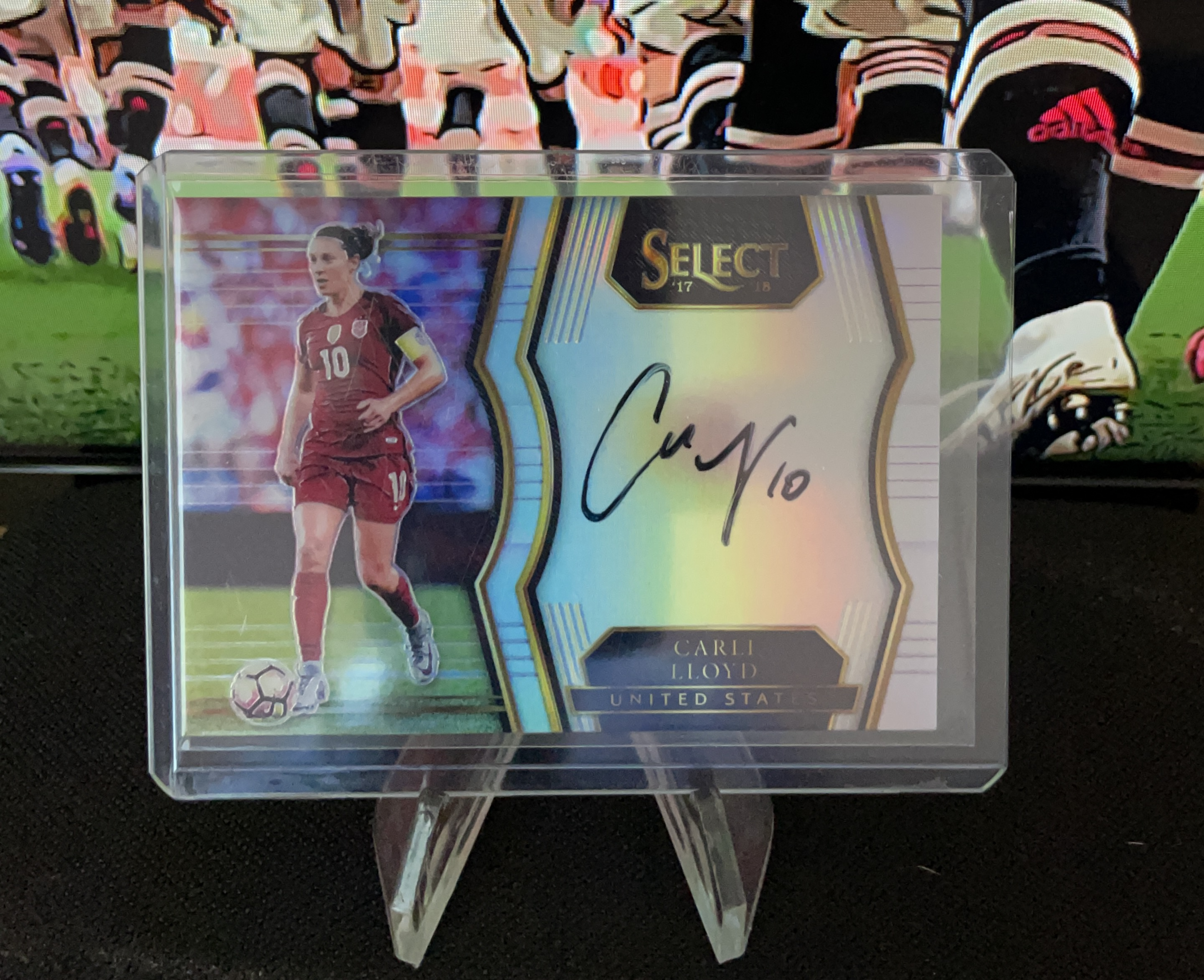 carli lloyd signed panini select card