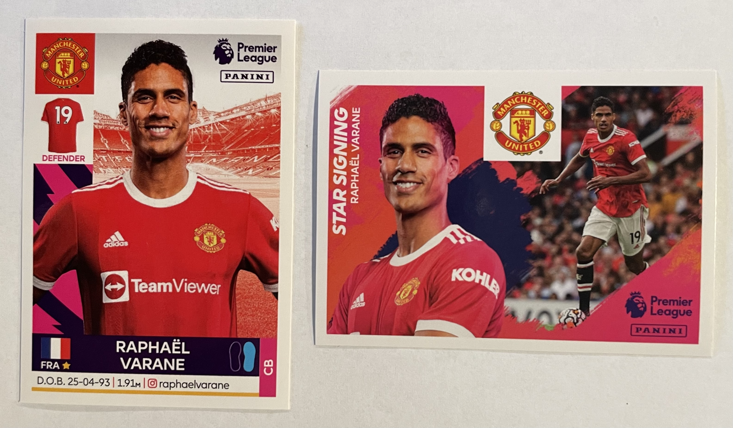 raphael varane 2022 panini sticker