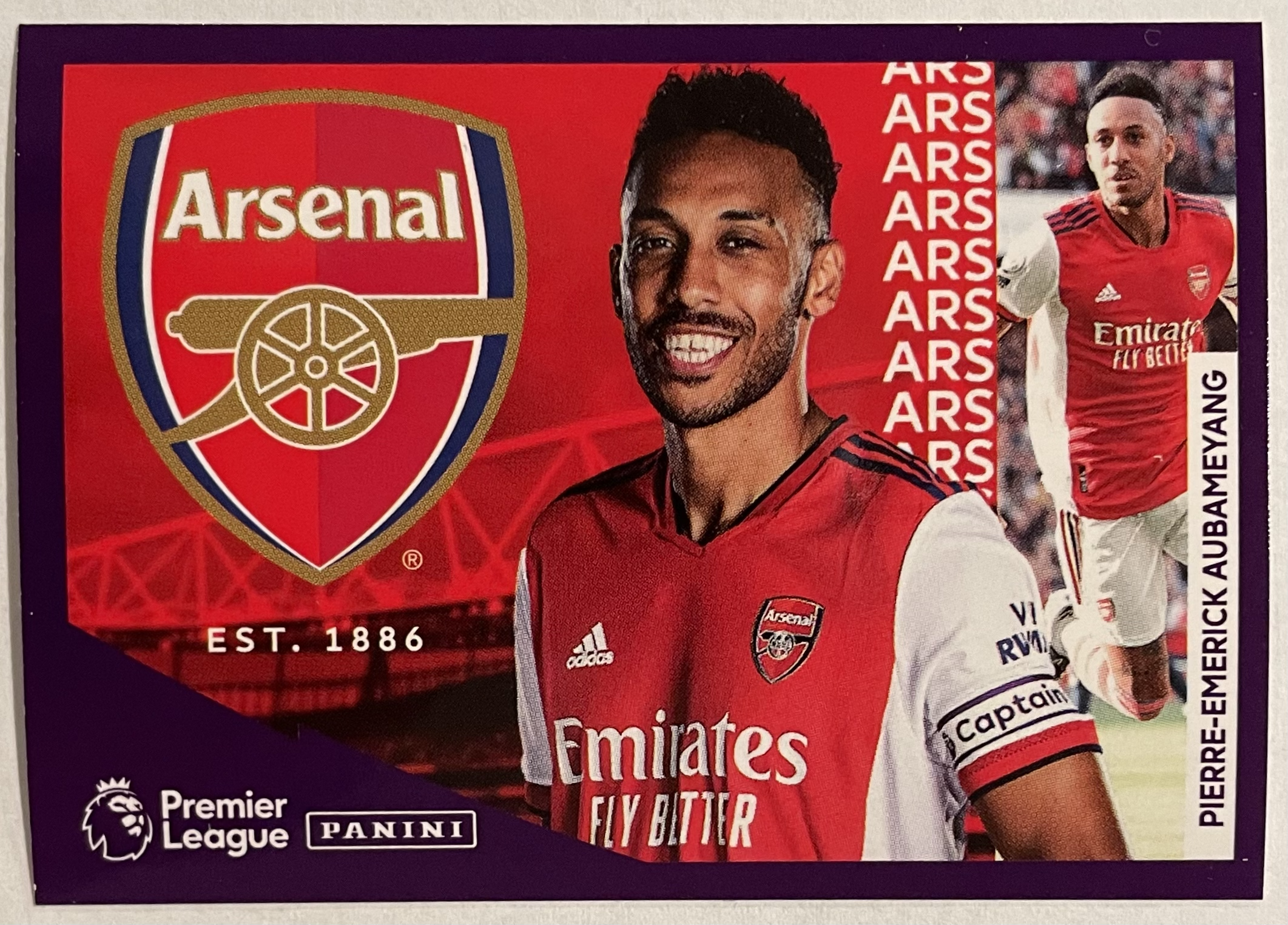 pierre emerick aubameyang 2022 panini sticker