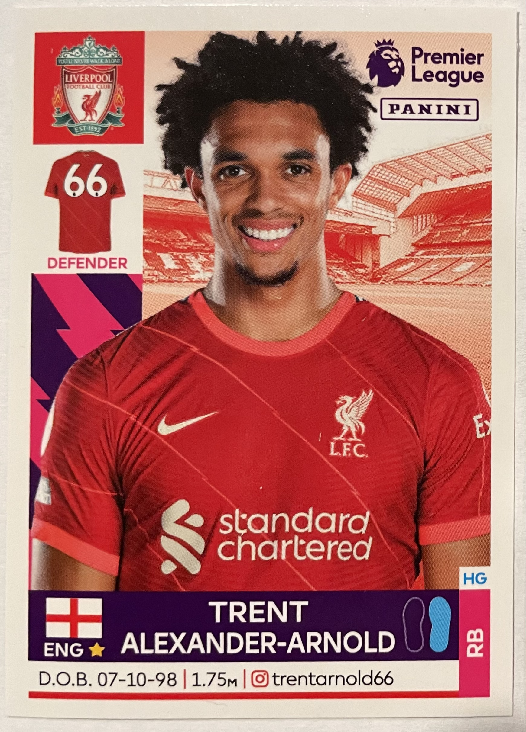 trent alexander arnold 2022 panini sticker
