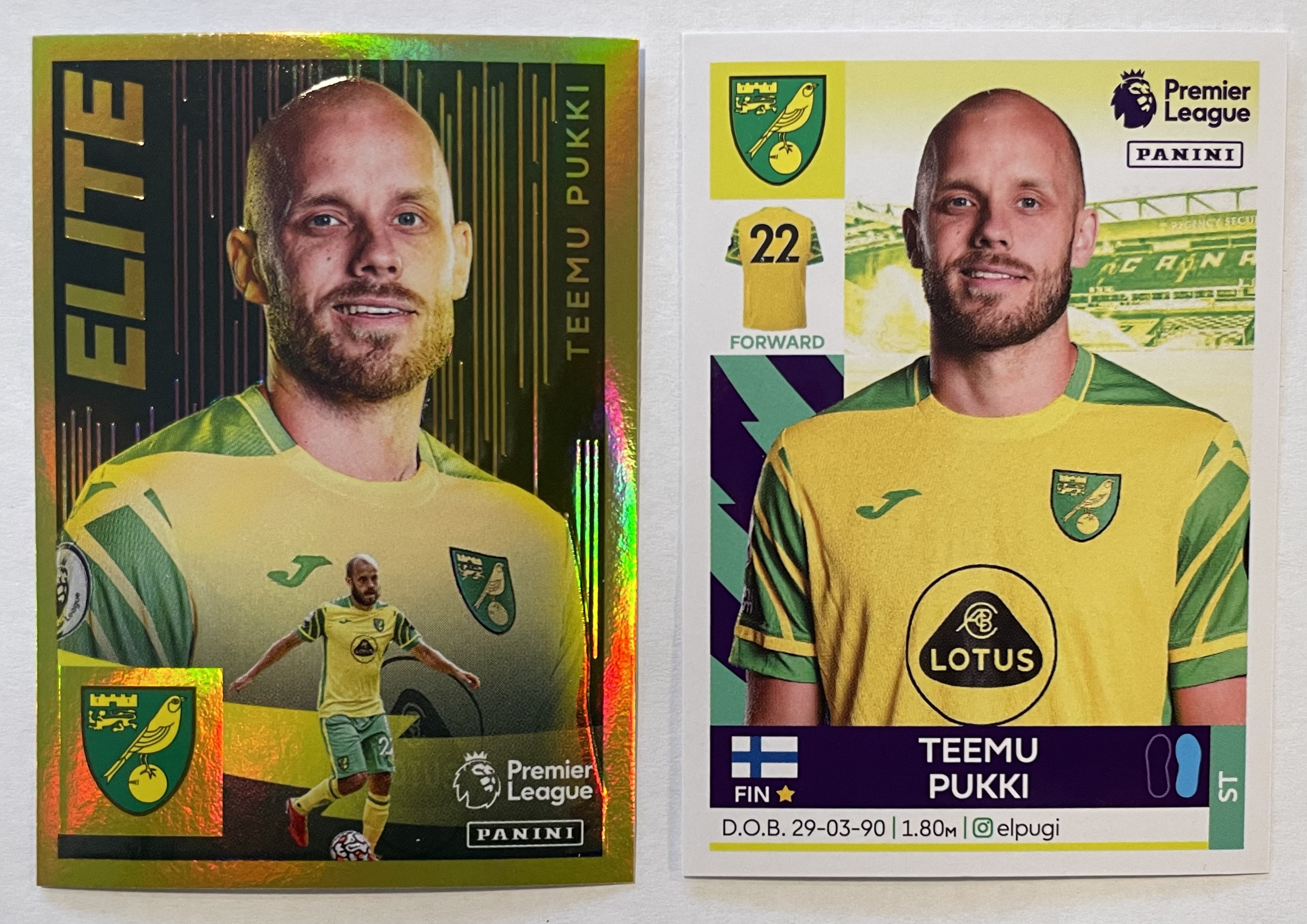 teemu pukki 2022 panini sticker
