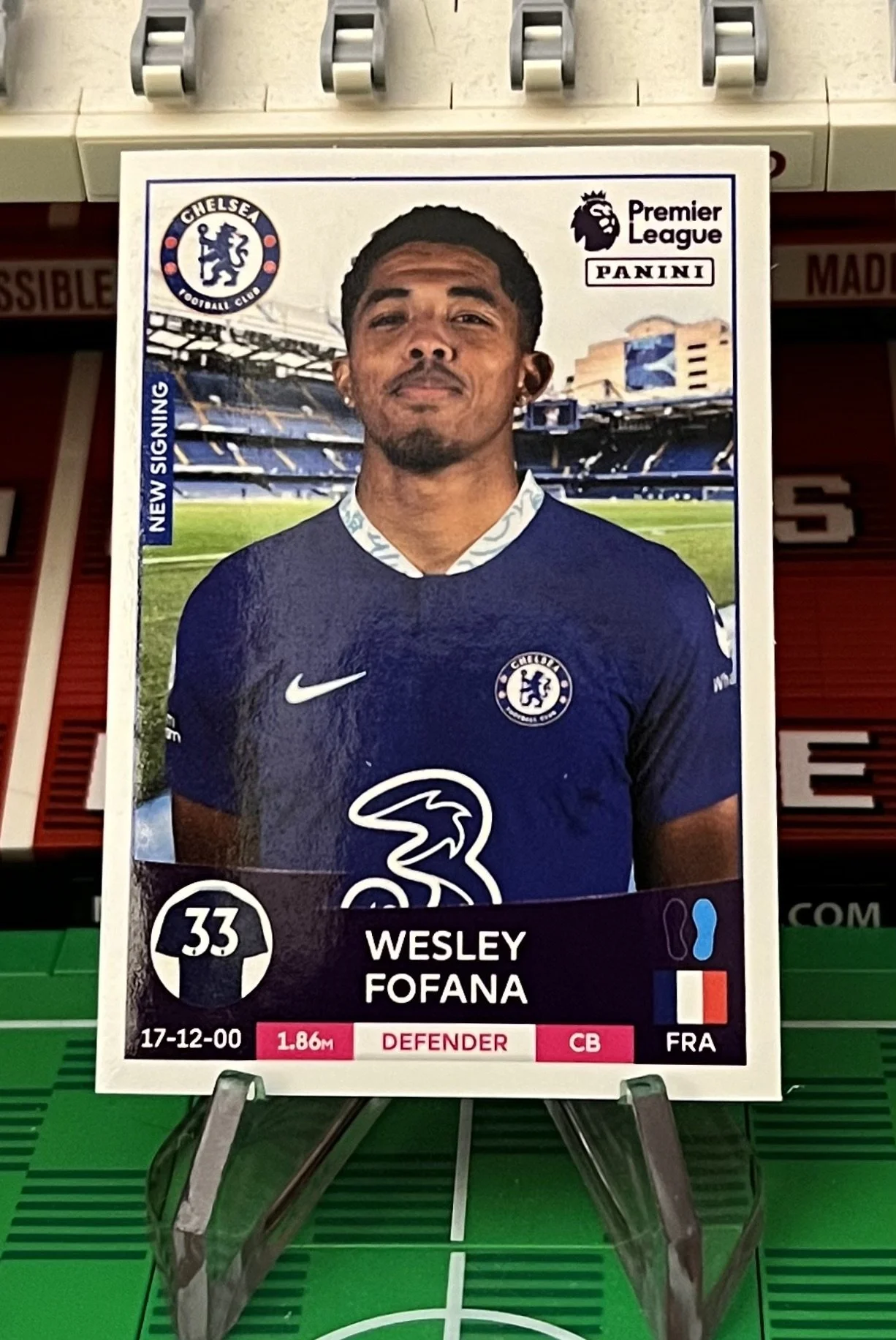 wesley fofana 2023 panini sticker