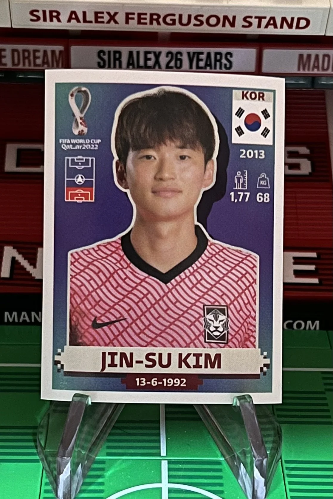 jin su kim world cup qatar panini sticker
