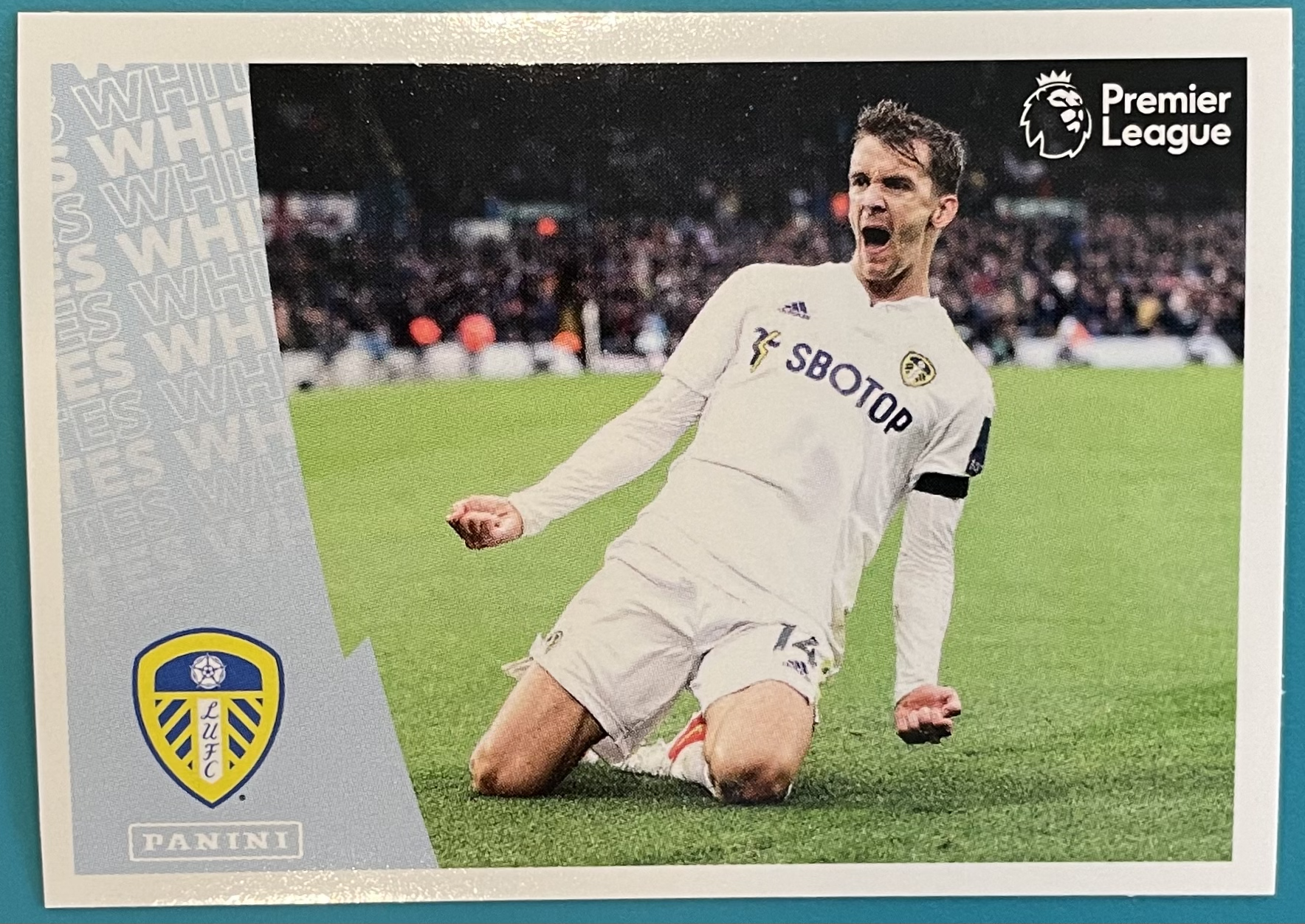 leeds united team celebration 2022 panini sticker