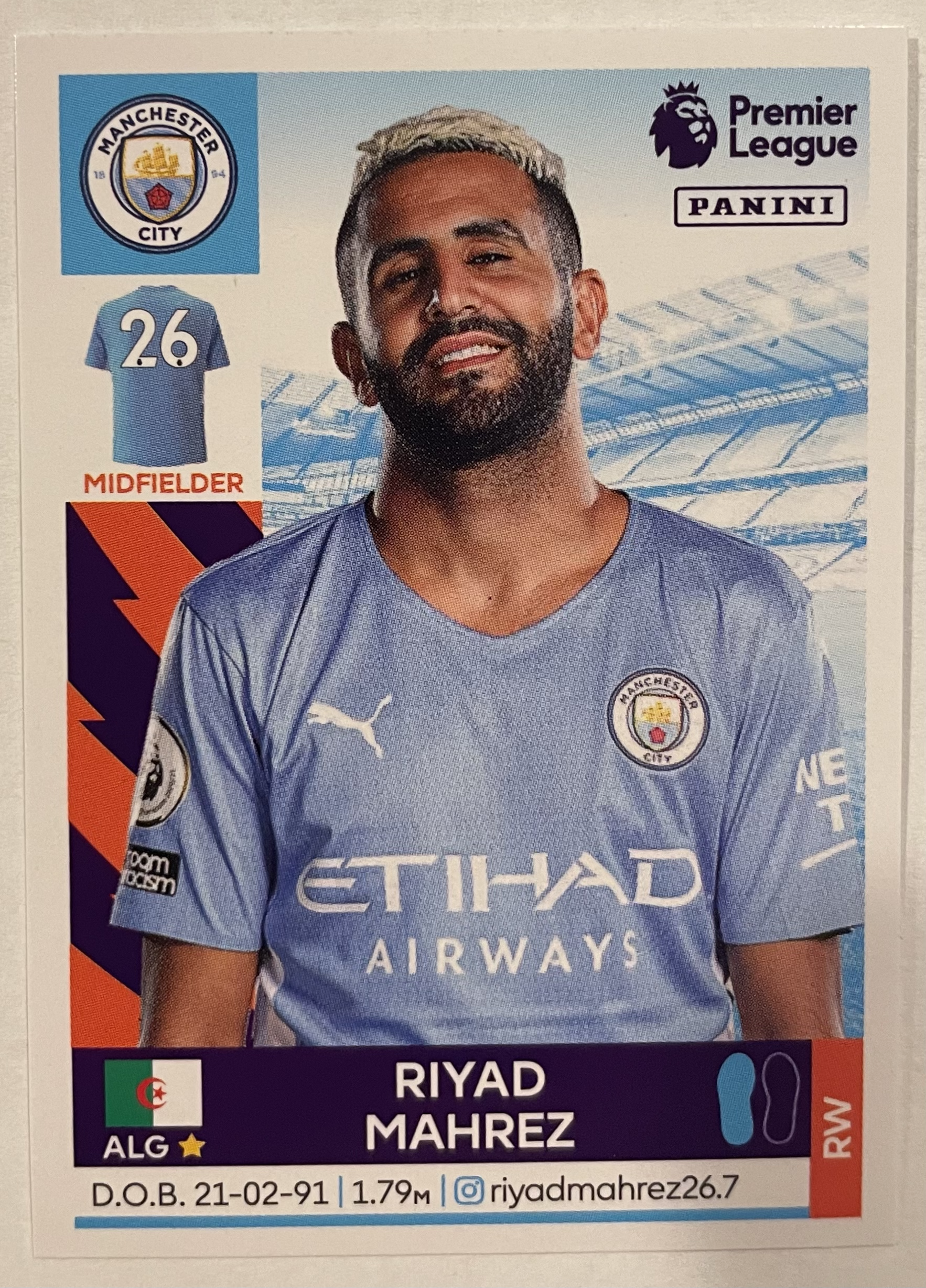 riyad mahrez 2022 panini card