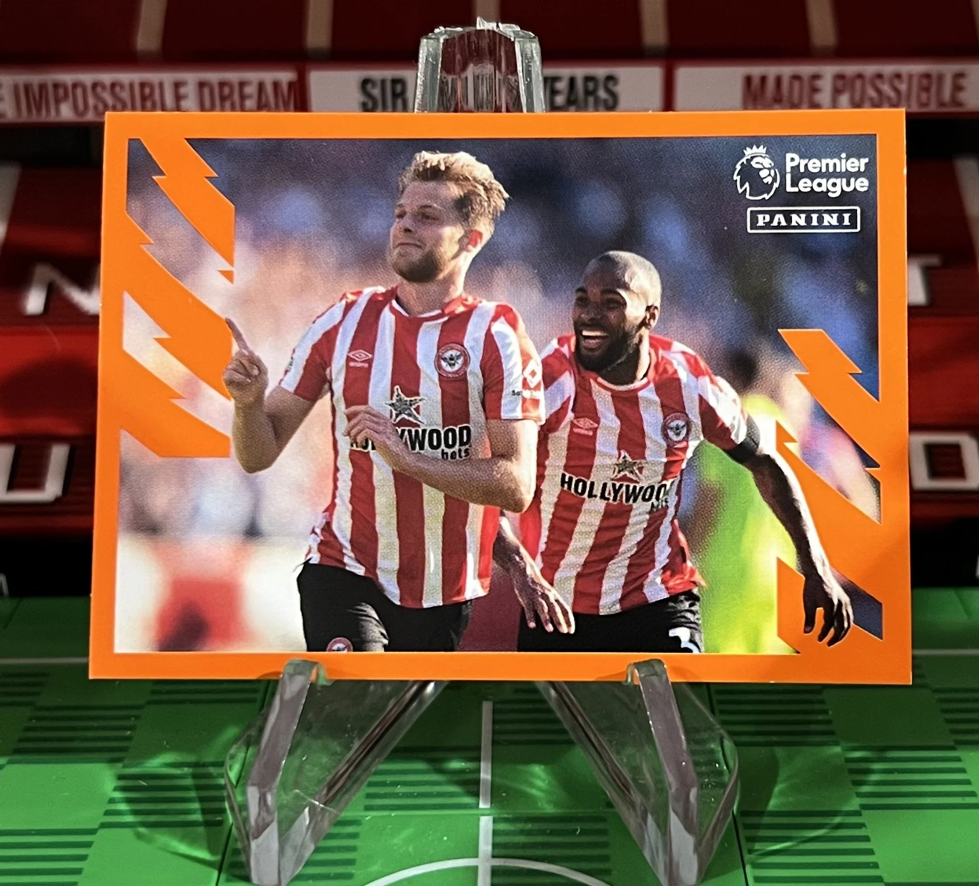 brentford 2023 panini celberation orange parallel sticker