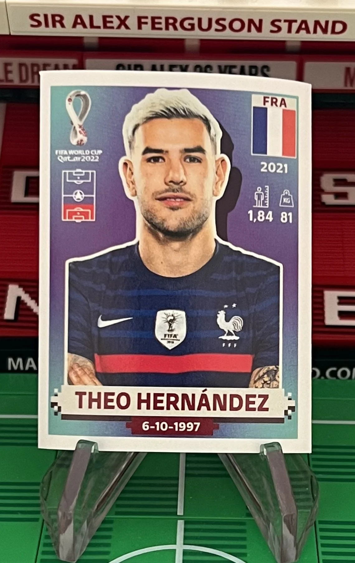 theo hernandez world cup qatar panini sticker.