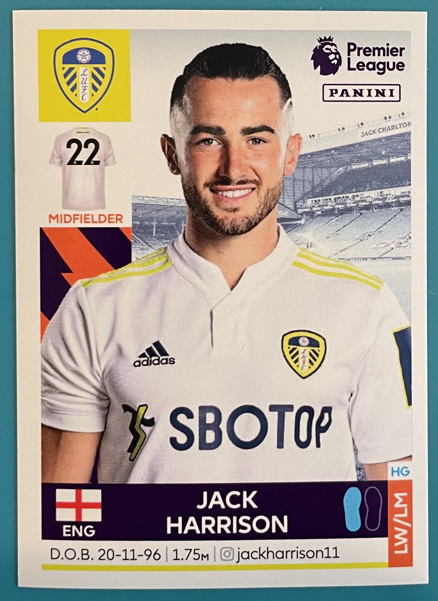 jack harrison 2022 panini sticker
