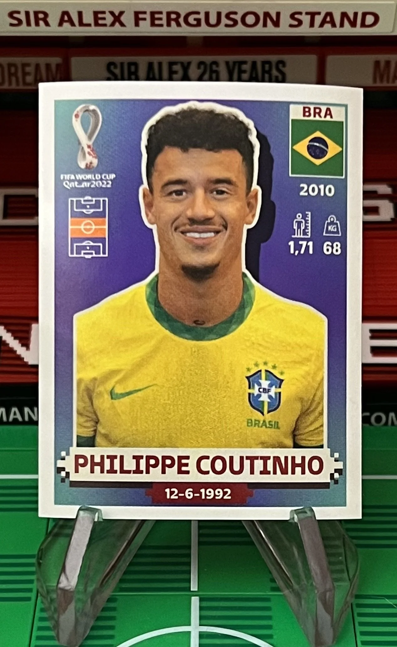 philippe coutinho world cup qatar panini sticker