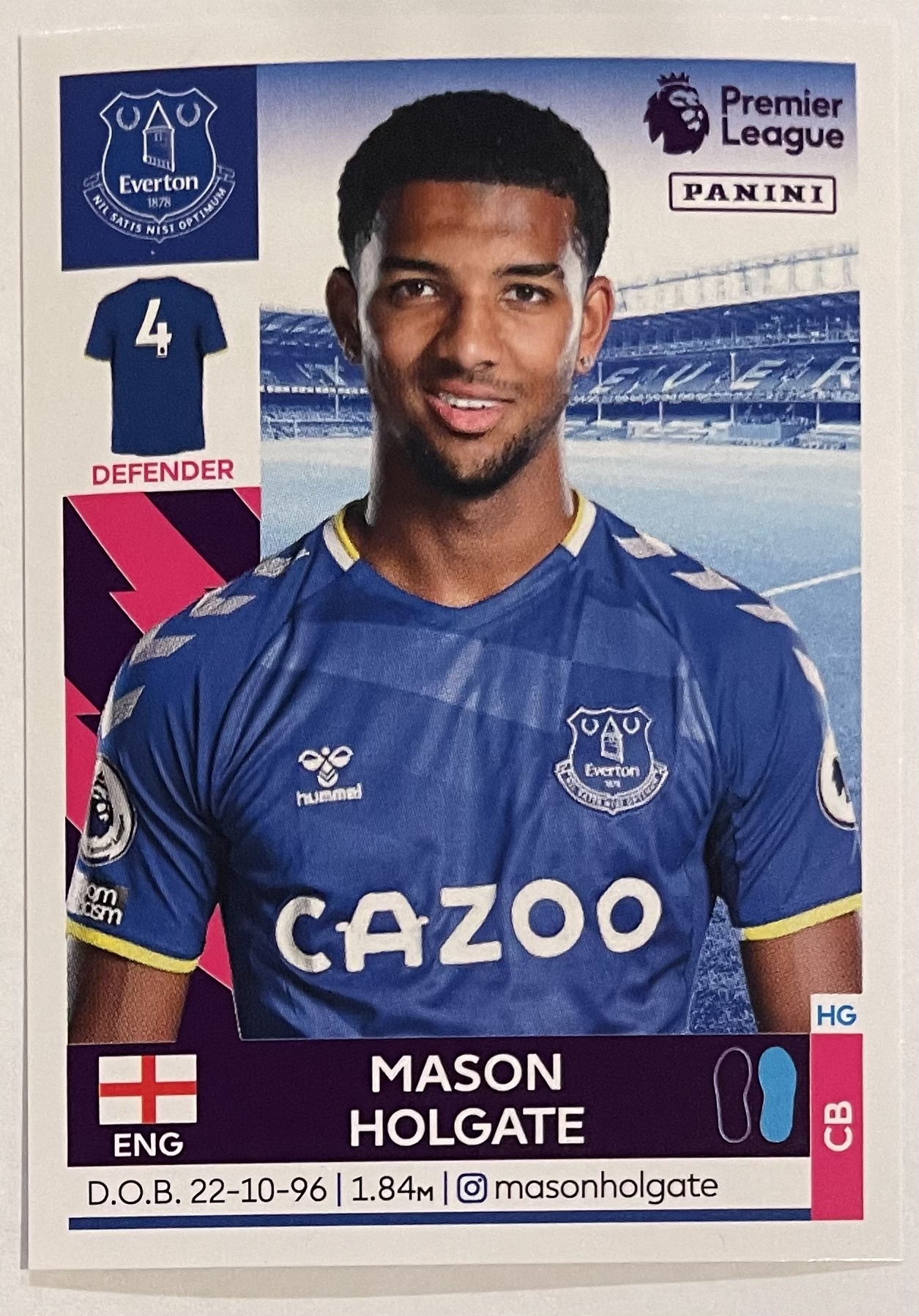 mason holgate 2022 panini sticker