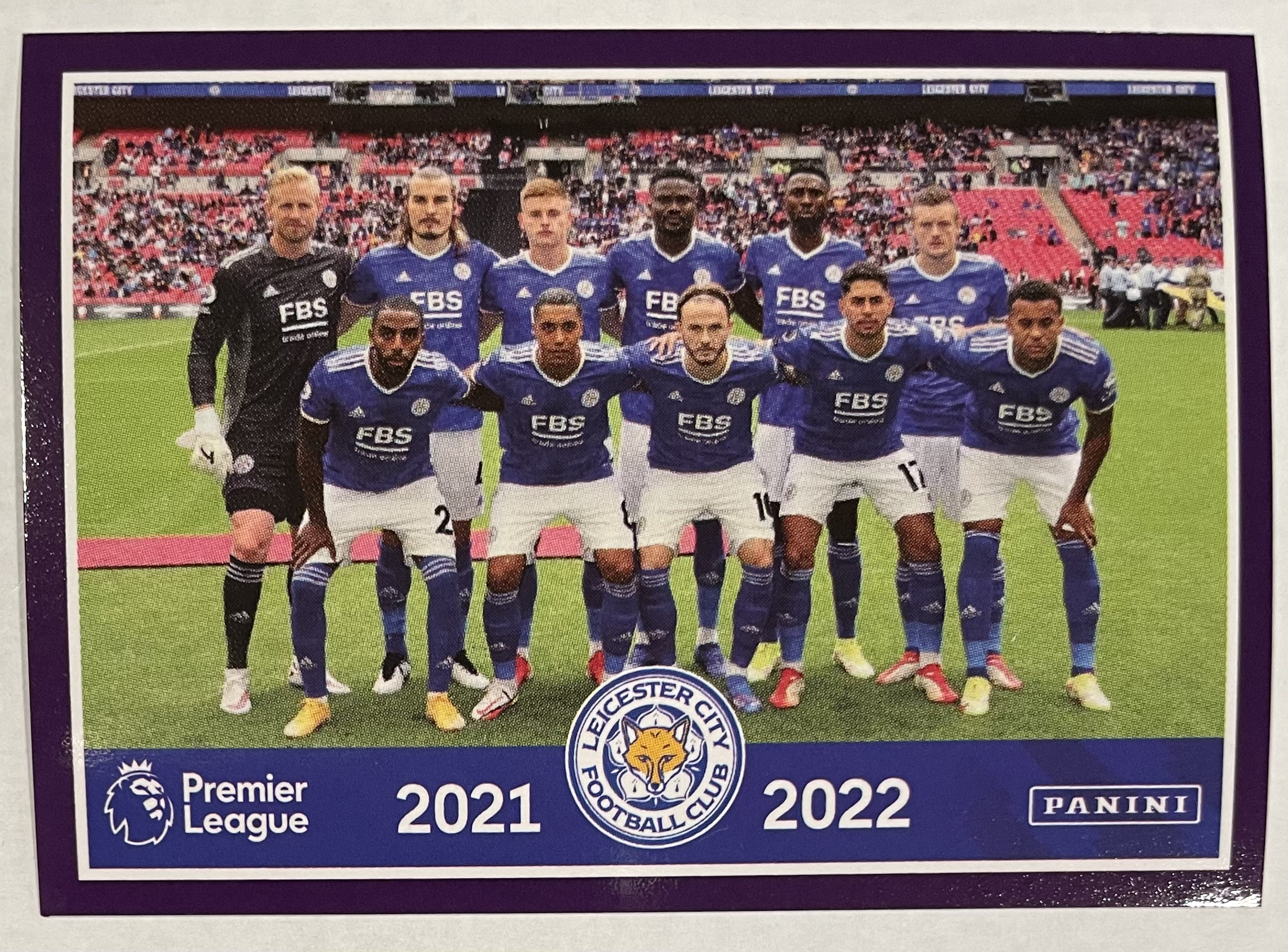 liecester city team 2022 panini sticker