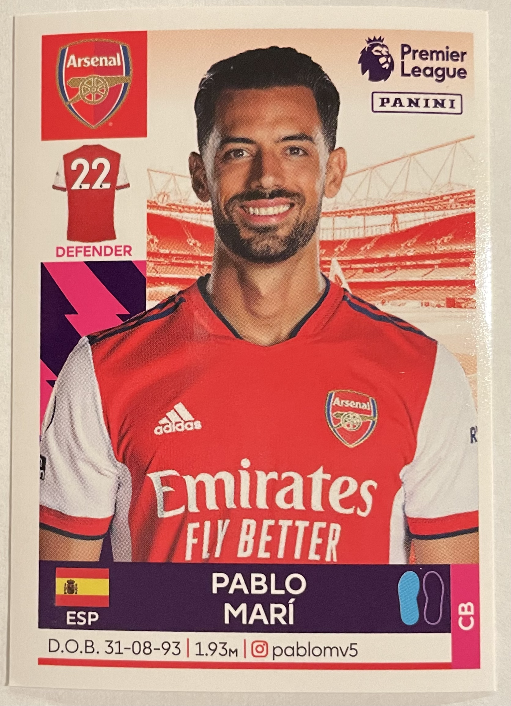 pablo mari 2022 panini sticker