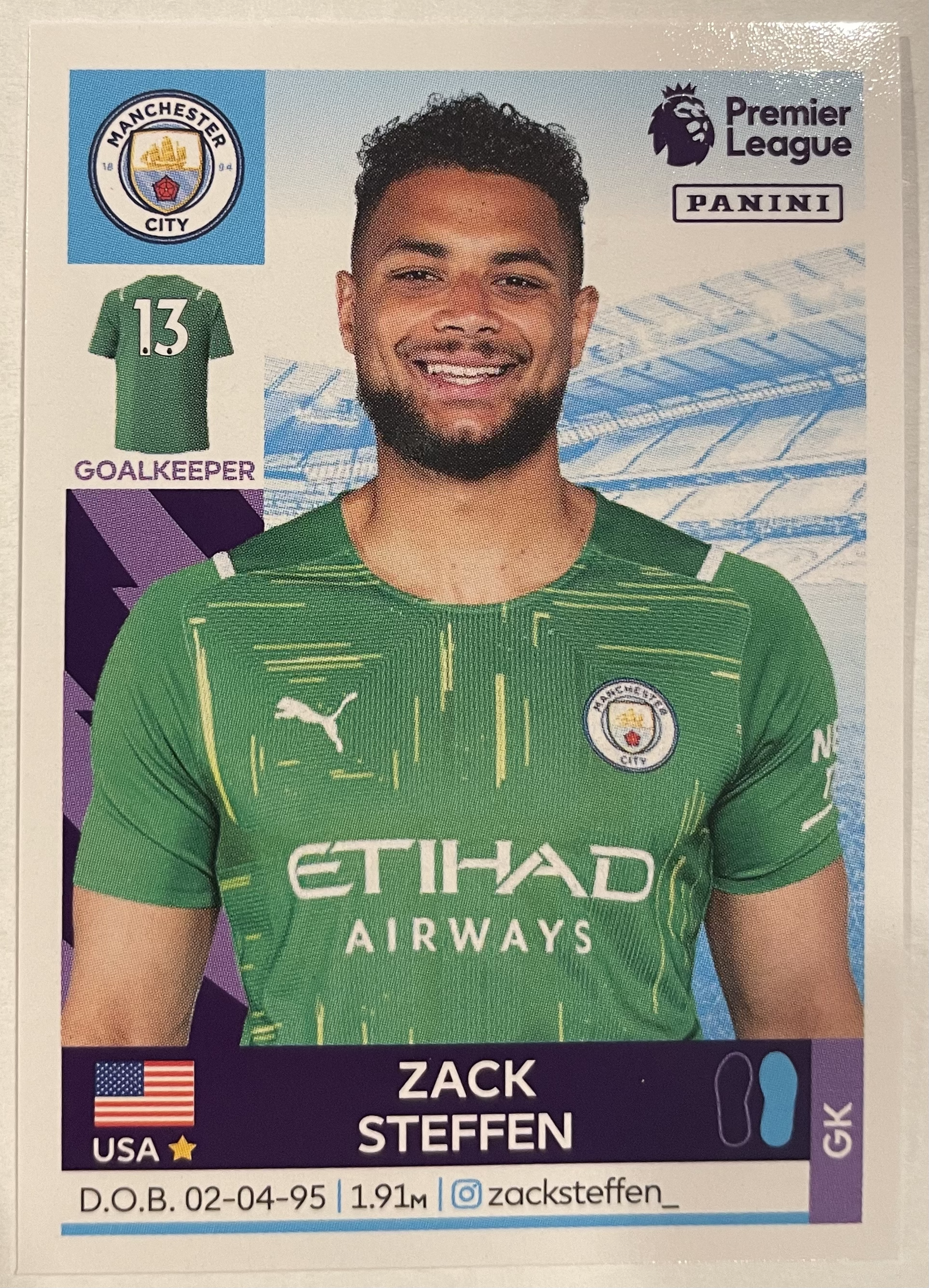 zack steffen 2022 panini sticker