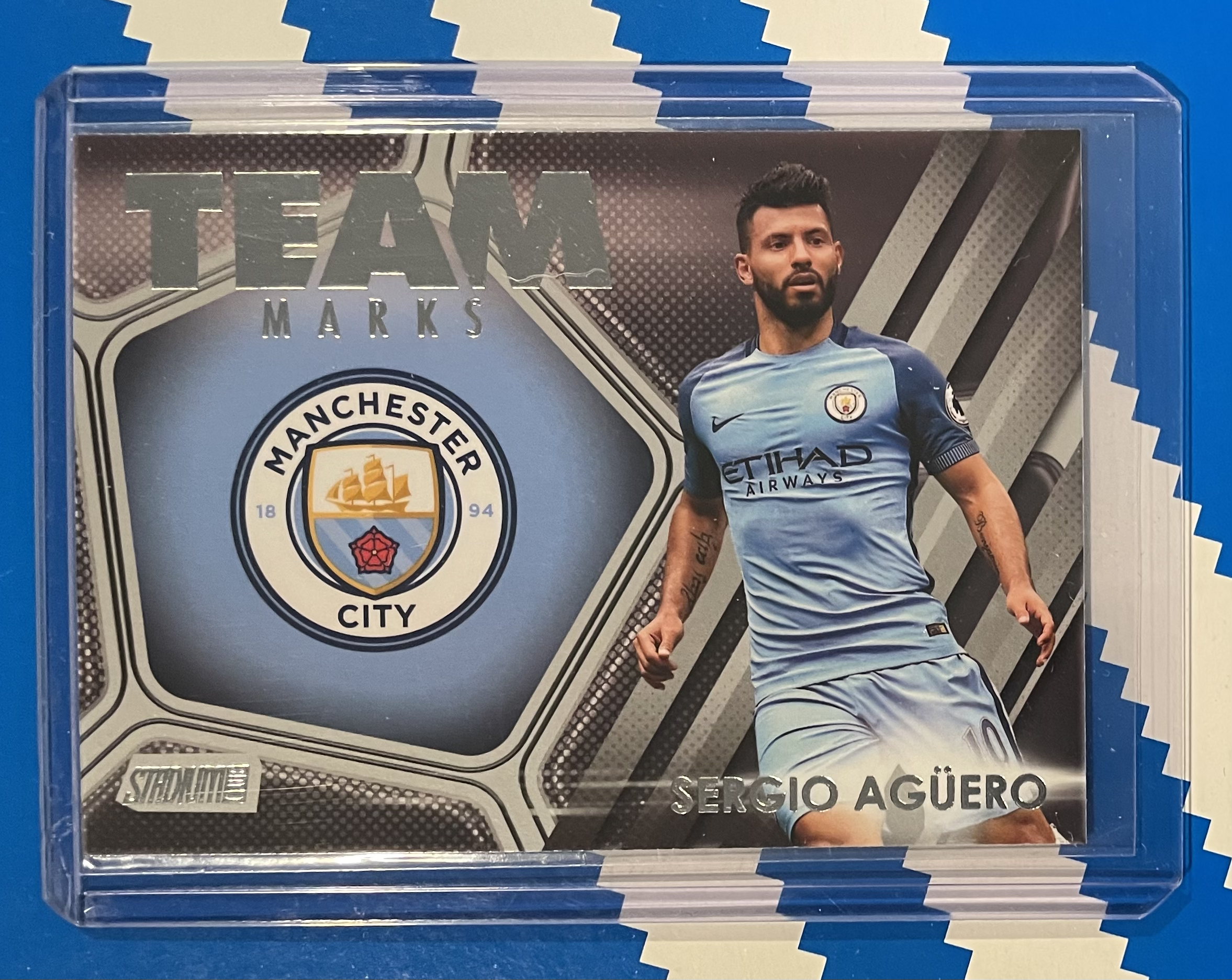 sergio aguero team mark stadium club card