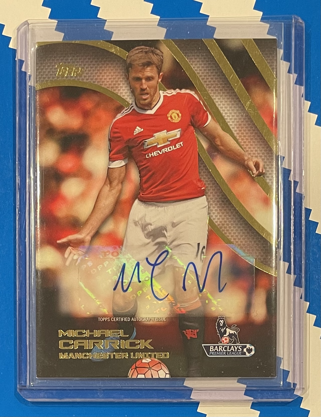 michael carrick signed card topps