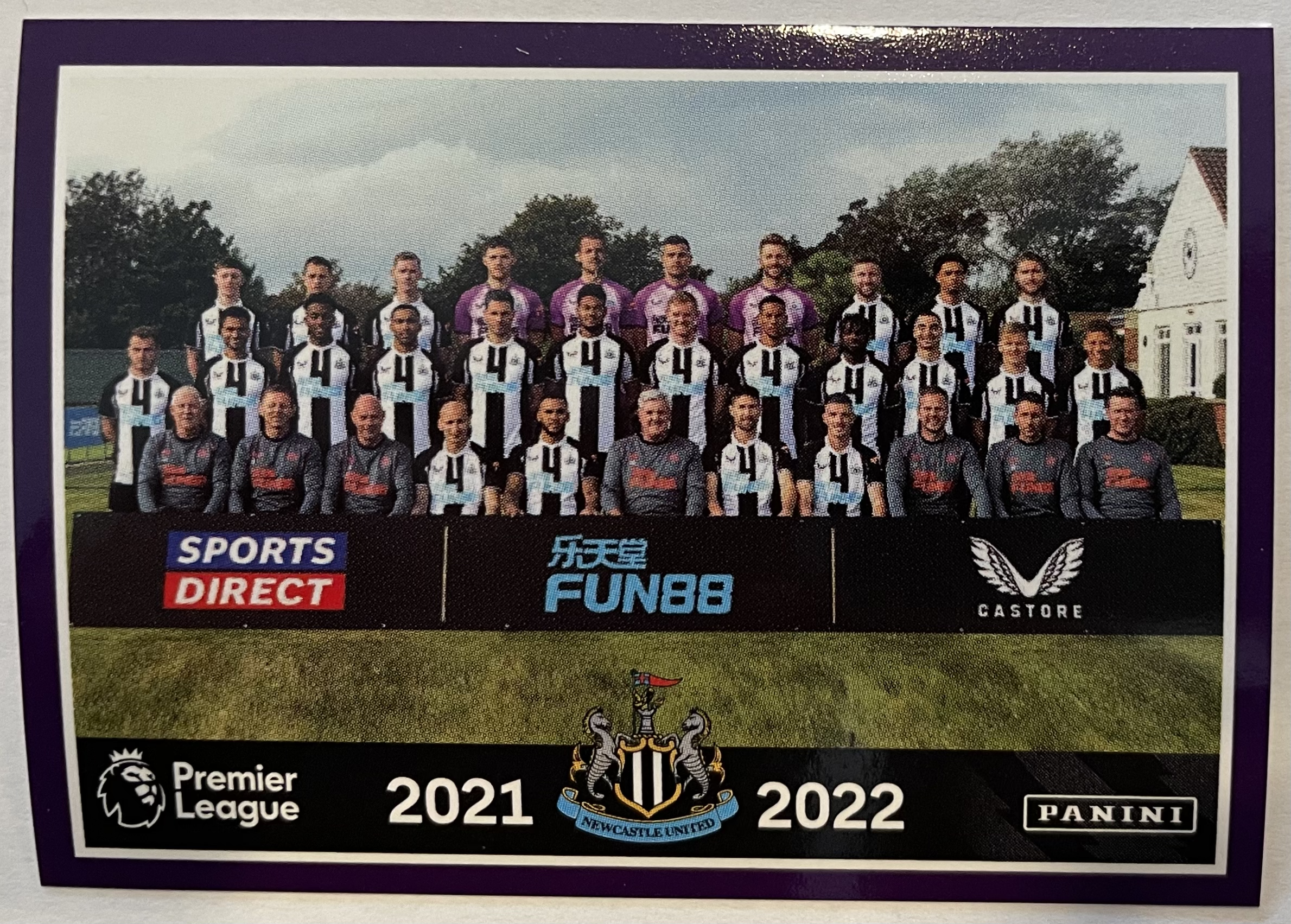 newcastle team 2022 panini card