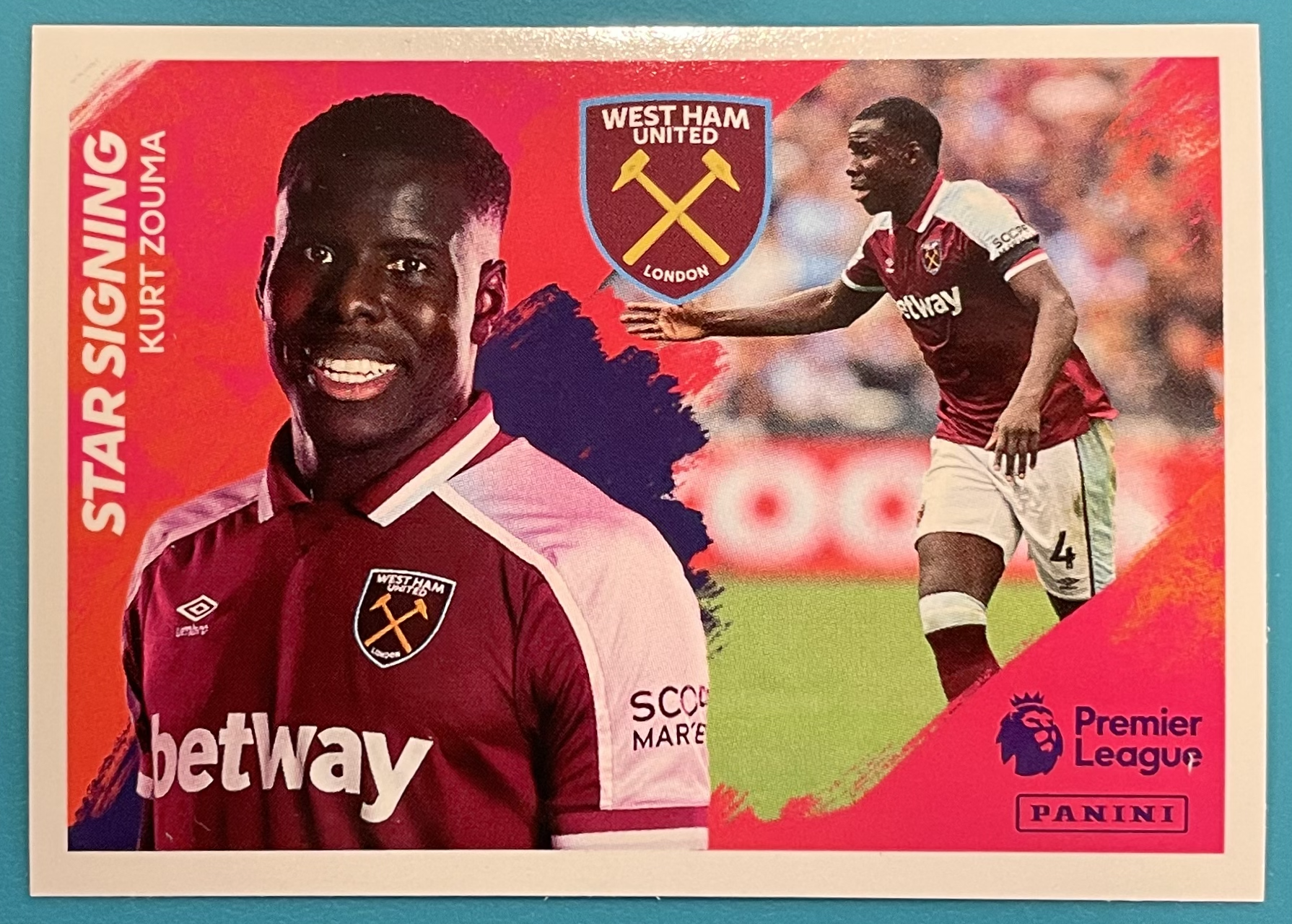 kurt zouma star signing 2022 panini sticker