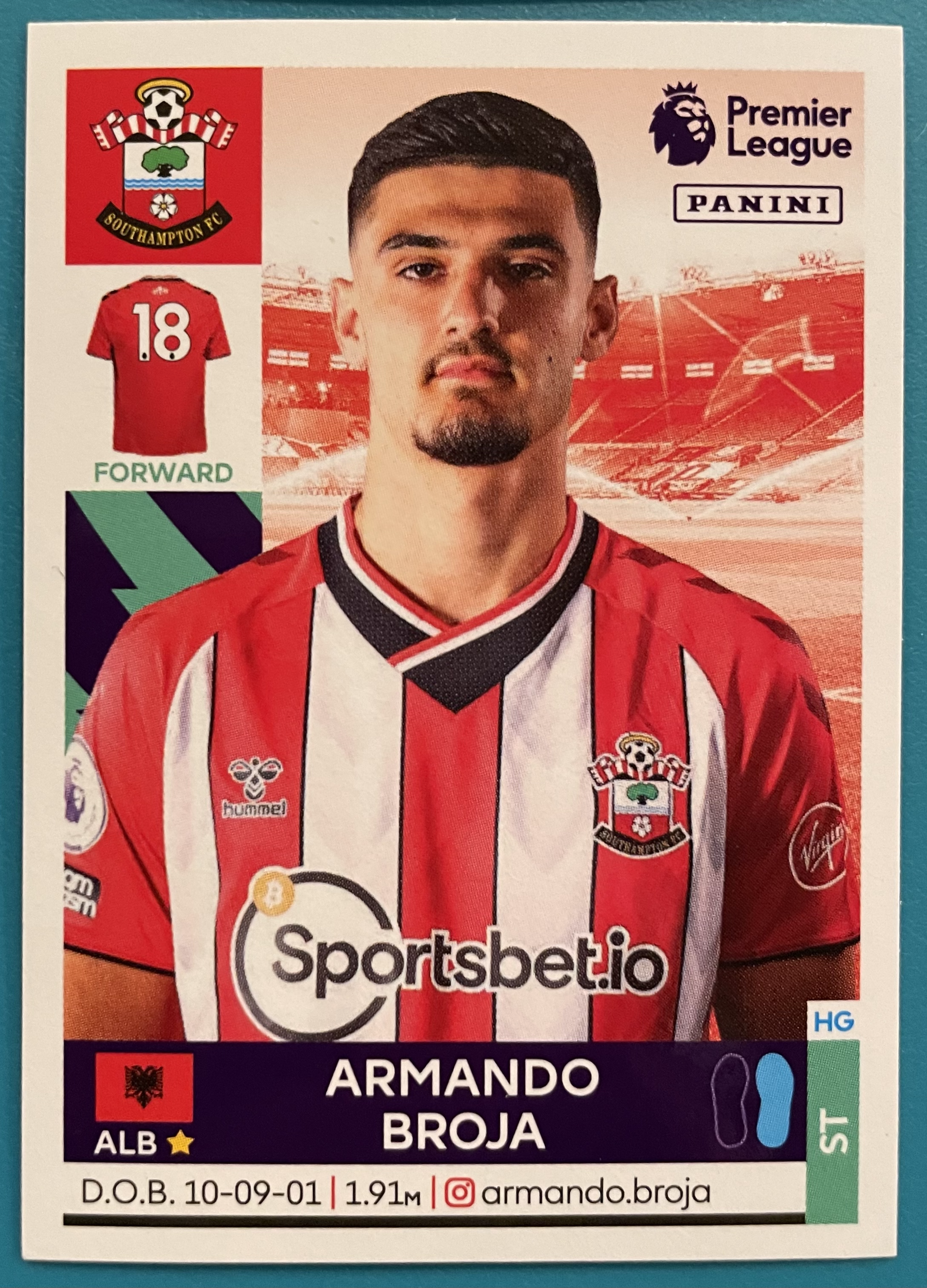 armando broja 2022 panini sticker