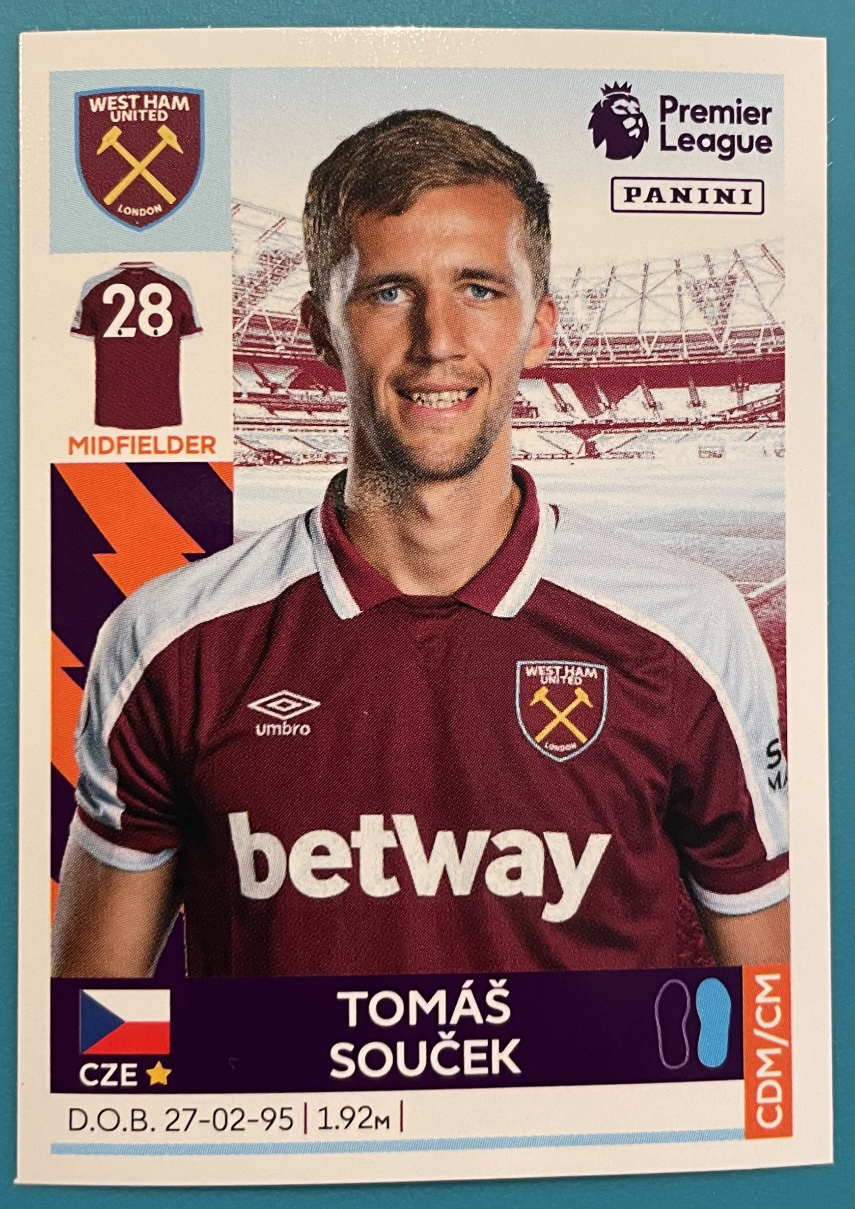 tomas soucek 2022 panini sticker