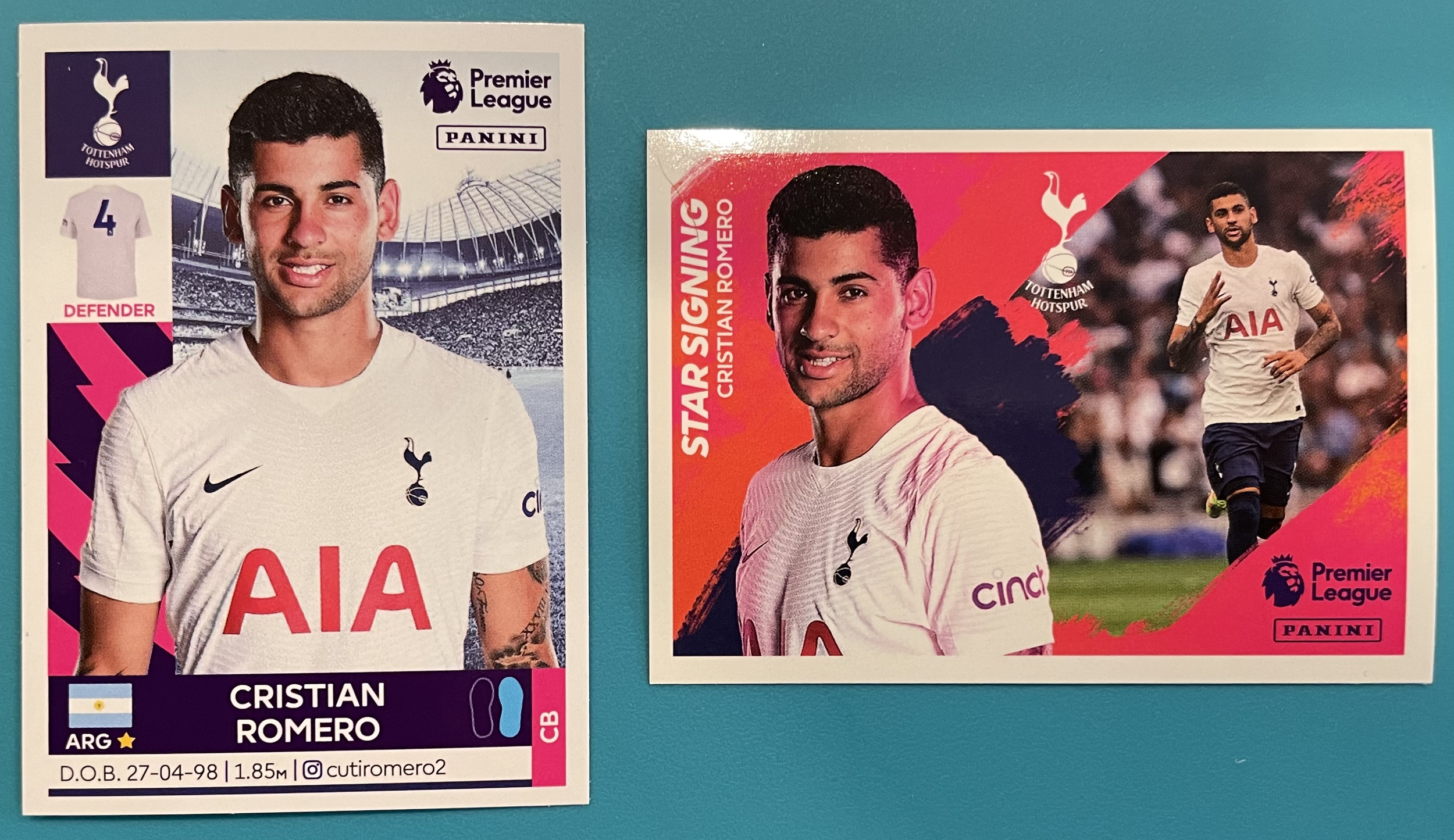 cristian romero 2022 panini sticker