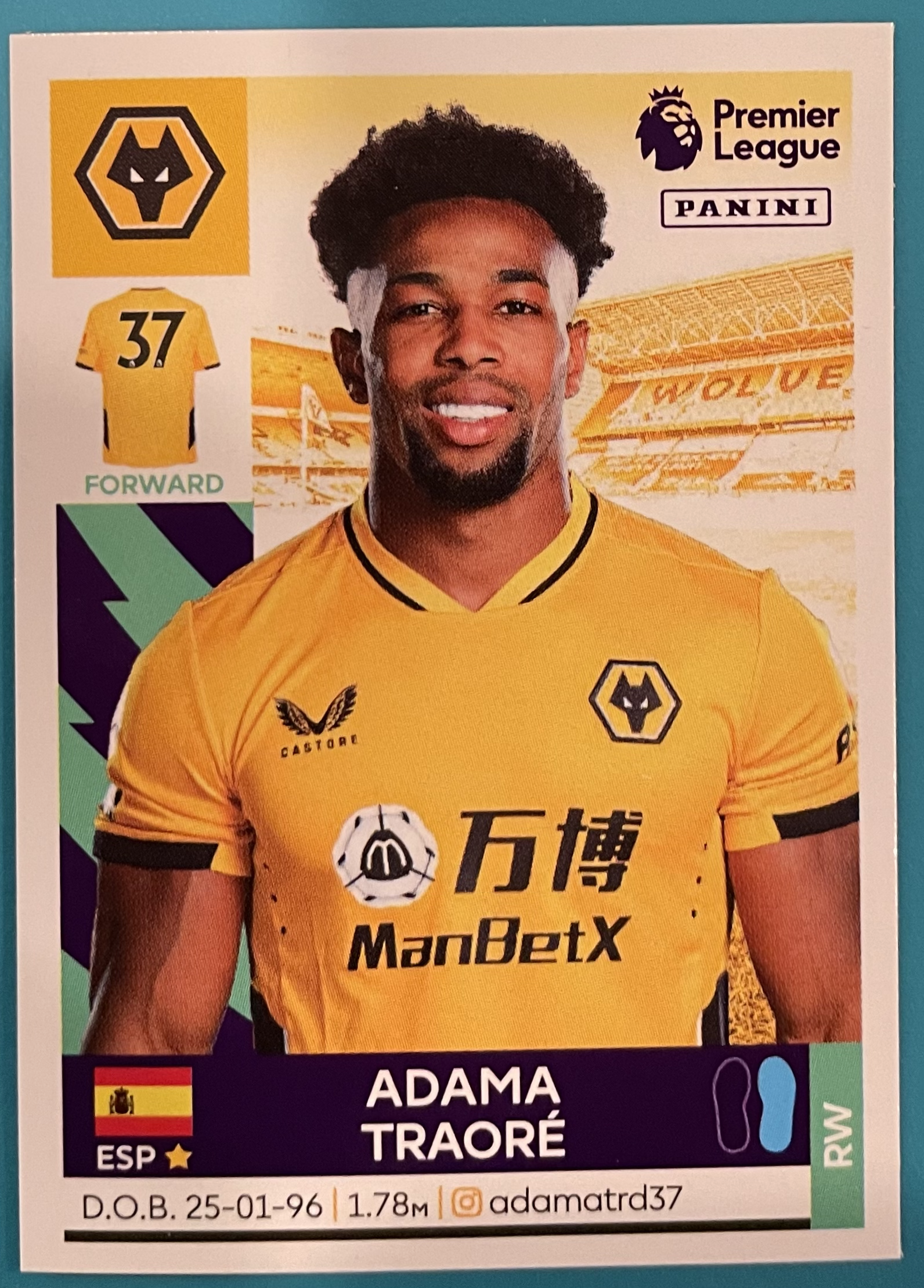 adama traore 2022 panini sticker