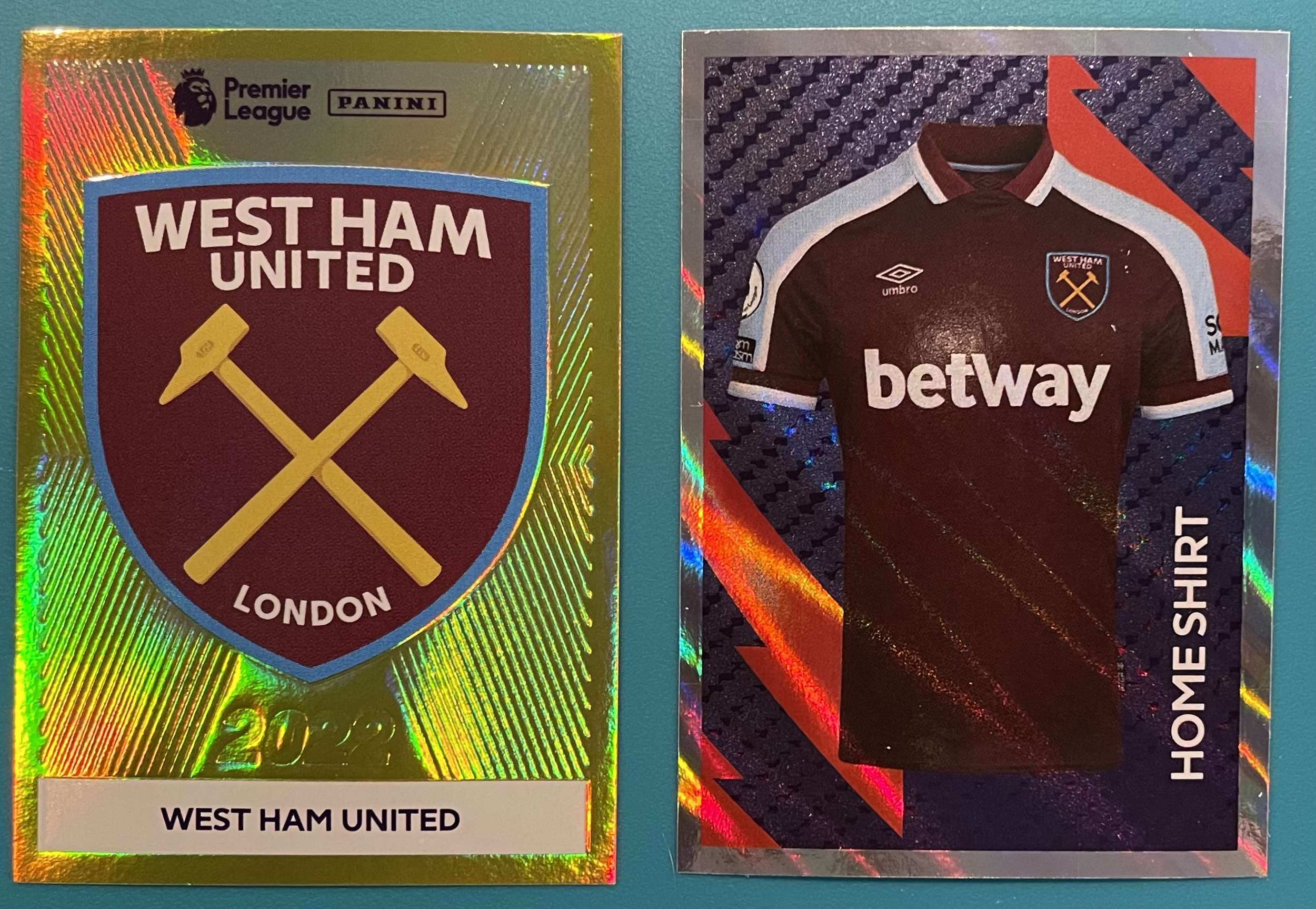 west ham united 2022 panini sticker