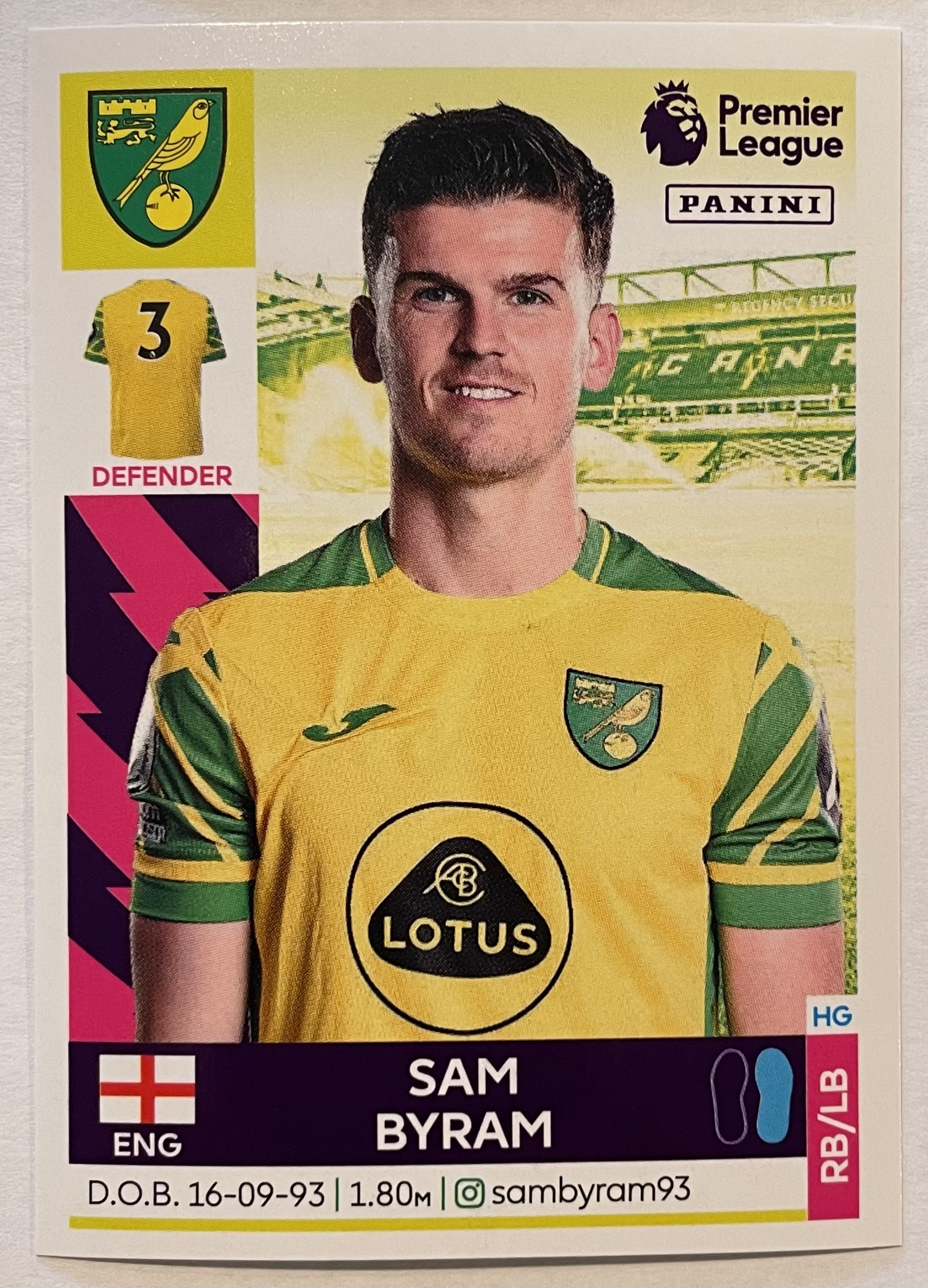sam byran 2022 panini sticker