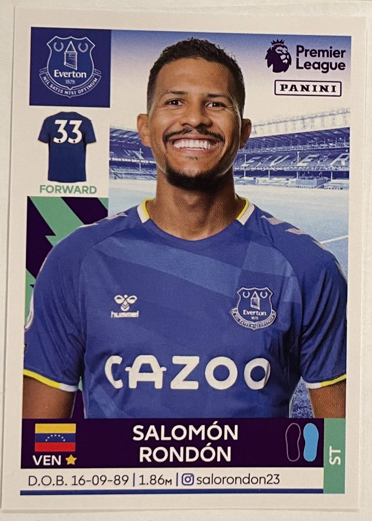 salomon rondon 2022 panini sticker