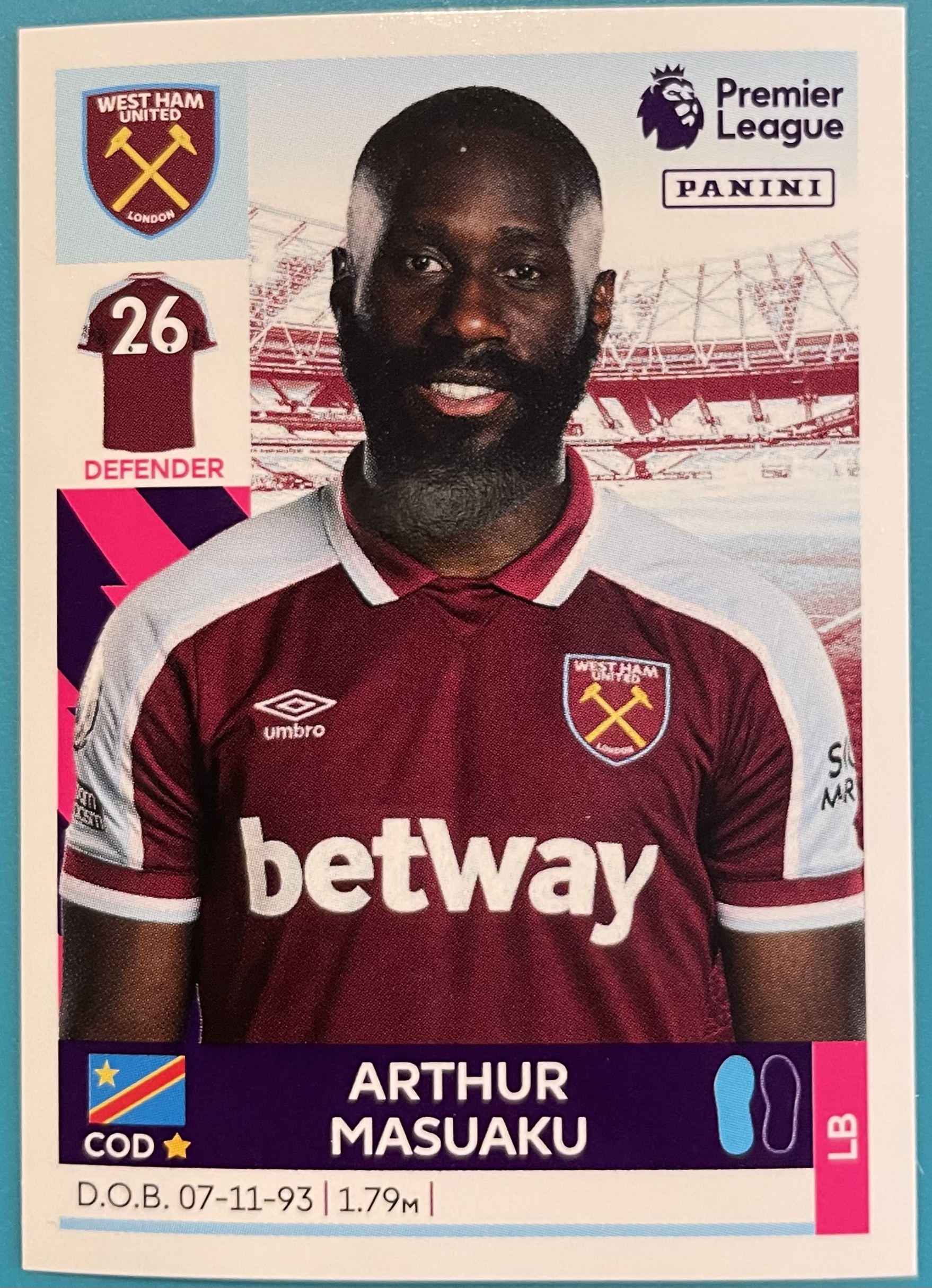 arthur masuaku 2022 panini sticker