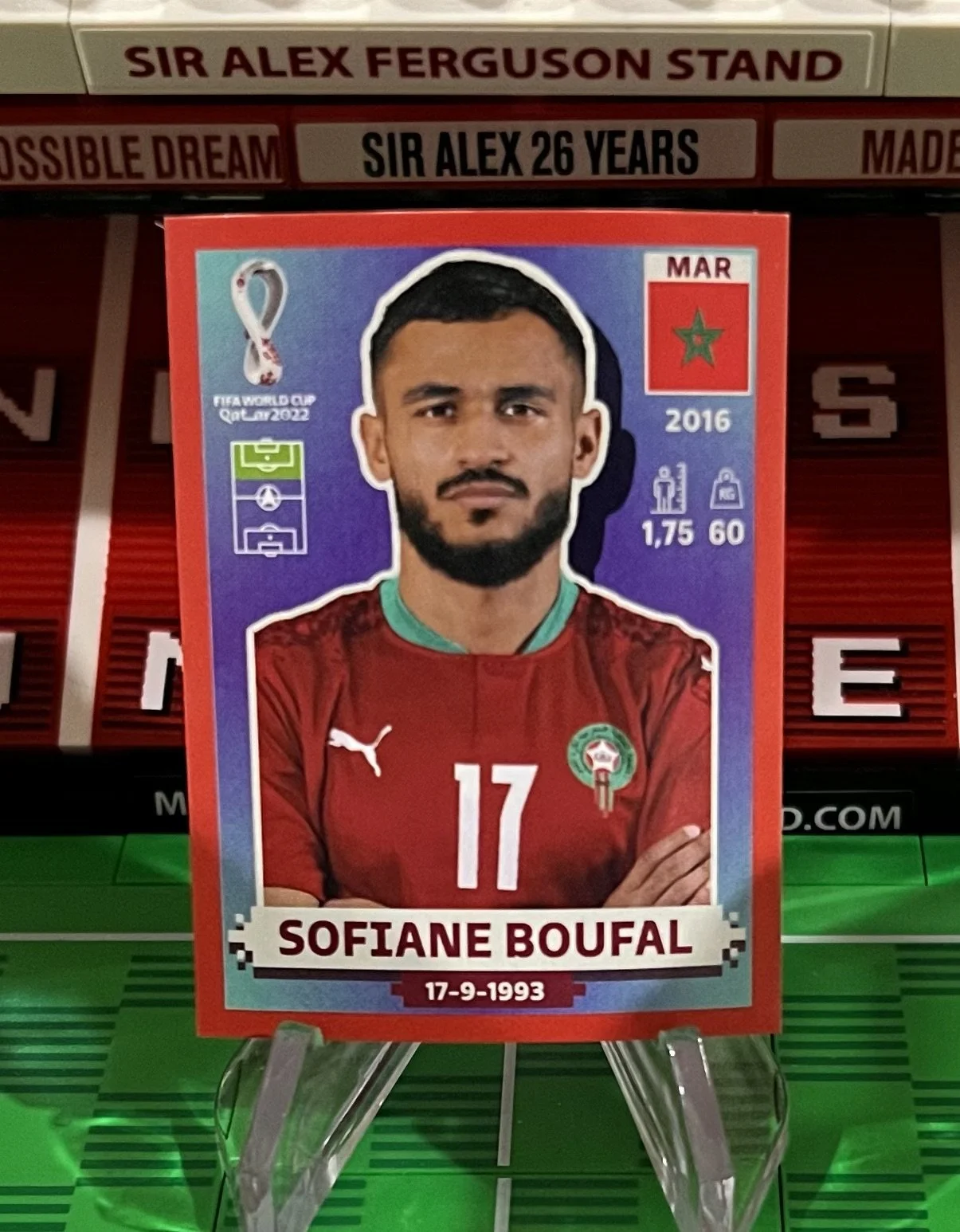 sofiane boufal world cup qatar panini sticker