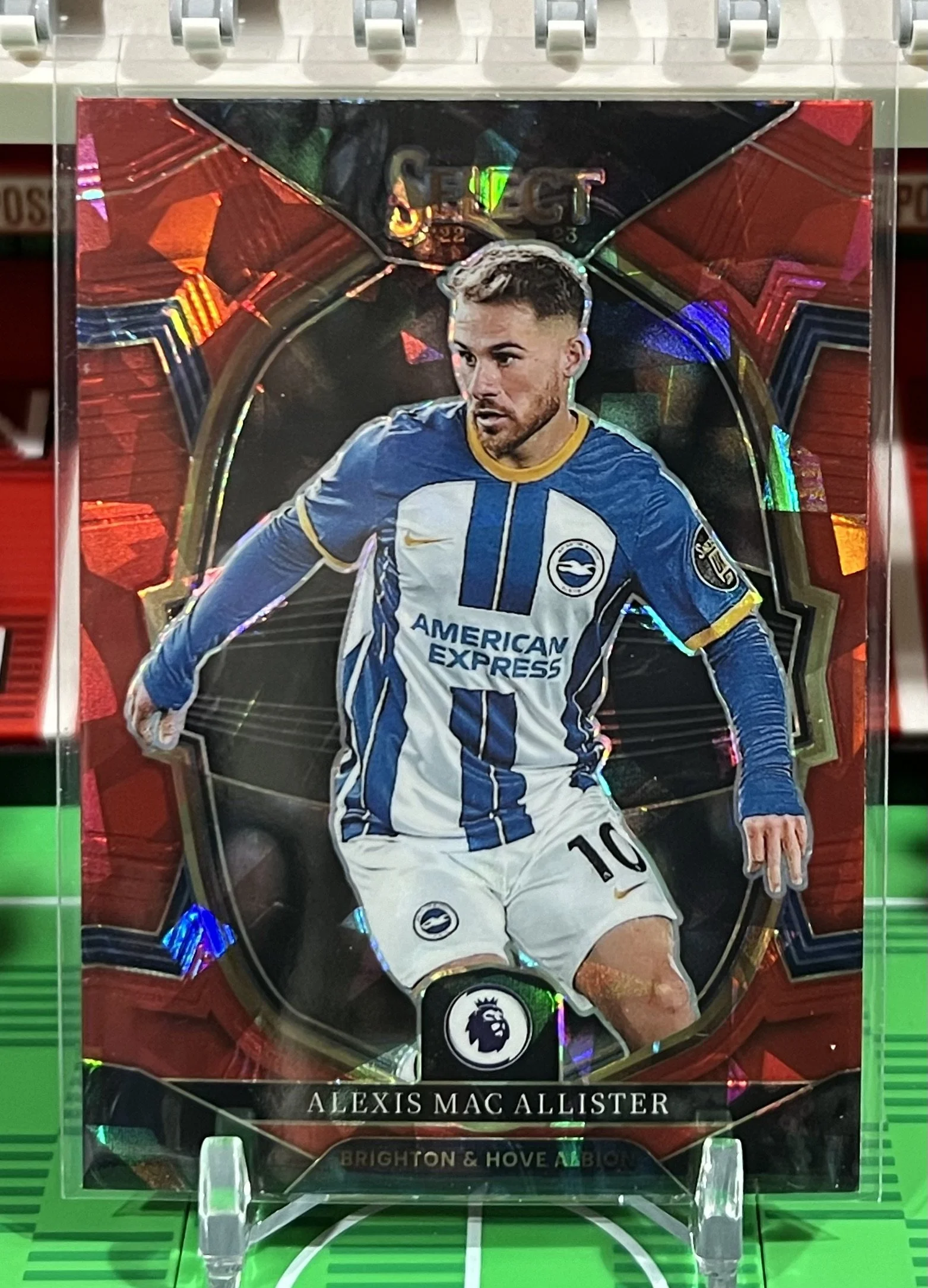 alexis mac allister 2023 panini select red ice card