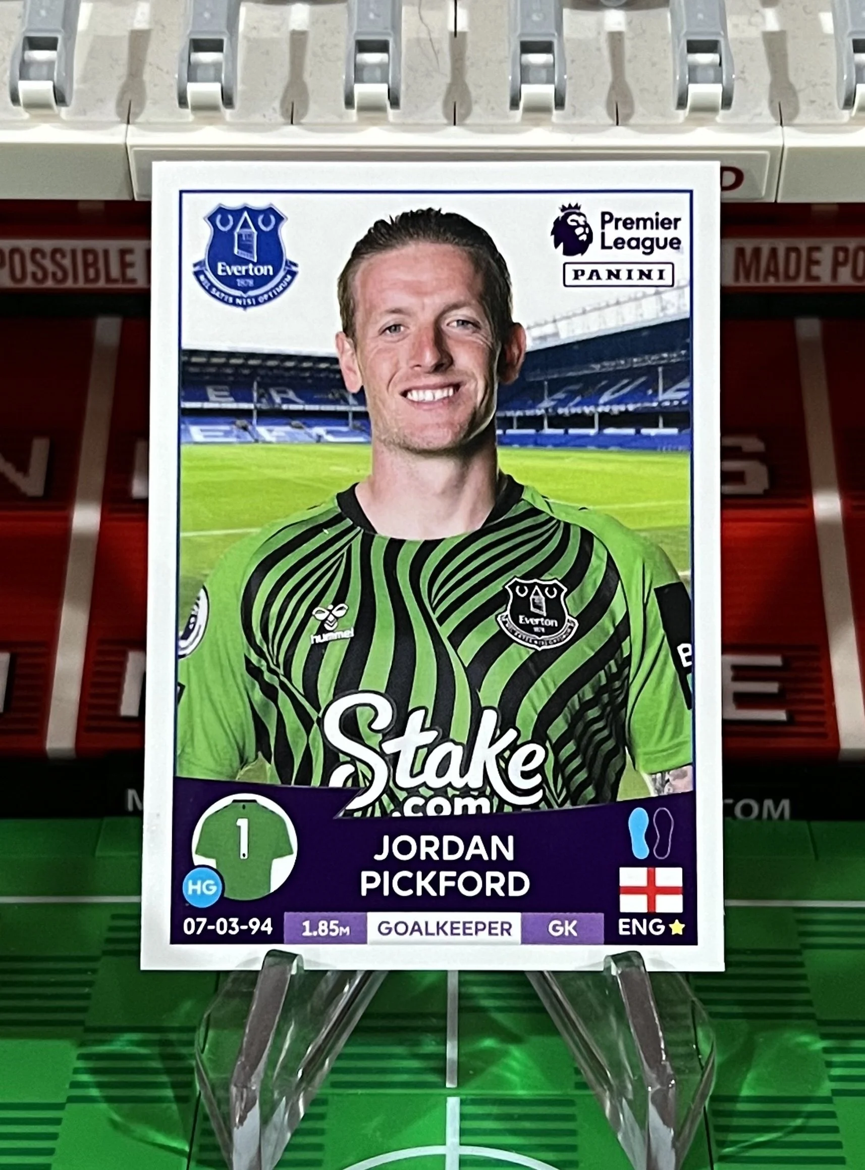 jordan pickford 2023 panini sticker