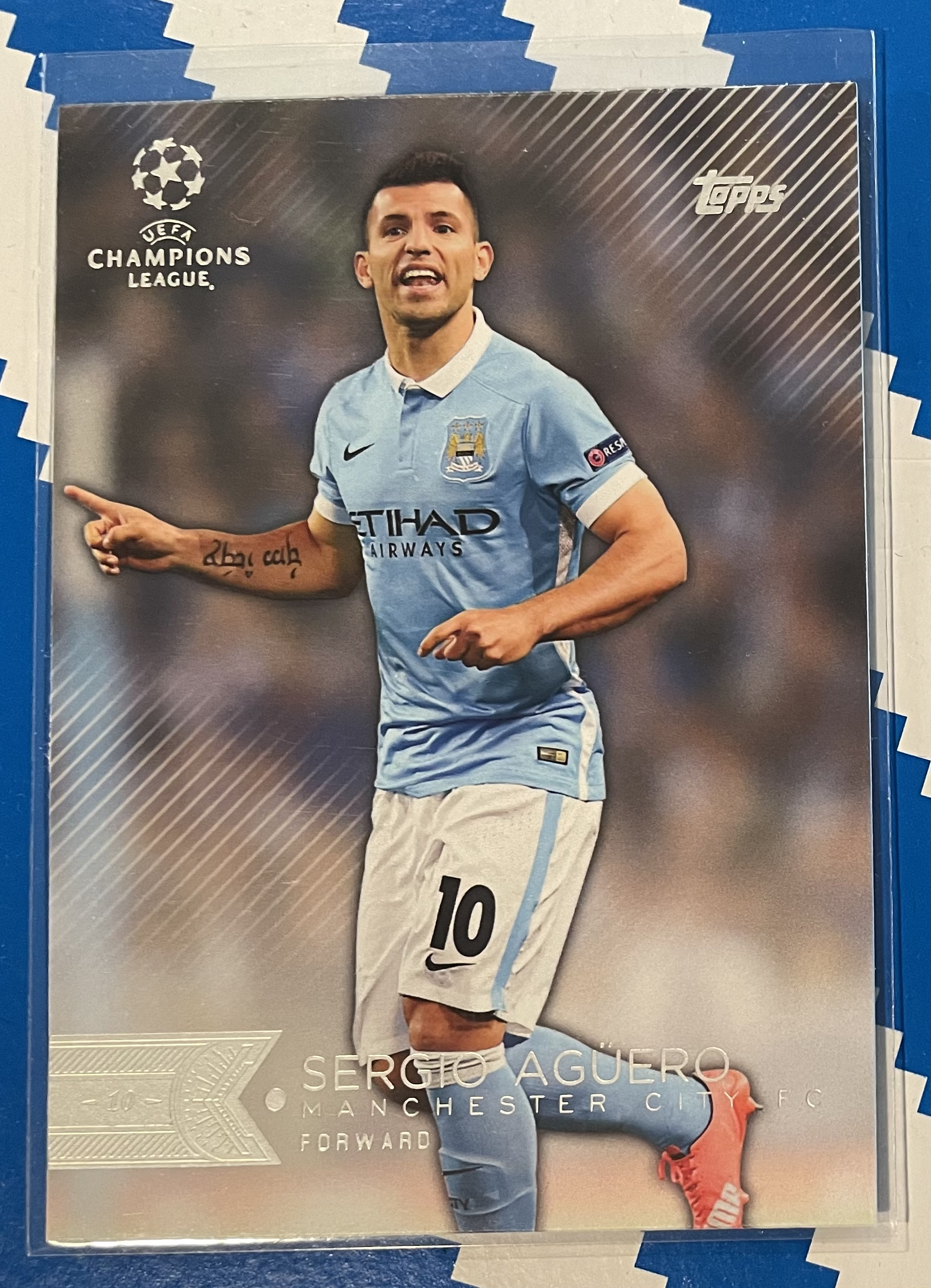 sergio aguero topps uefa champions league 2016 card