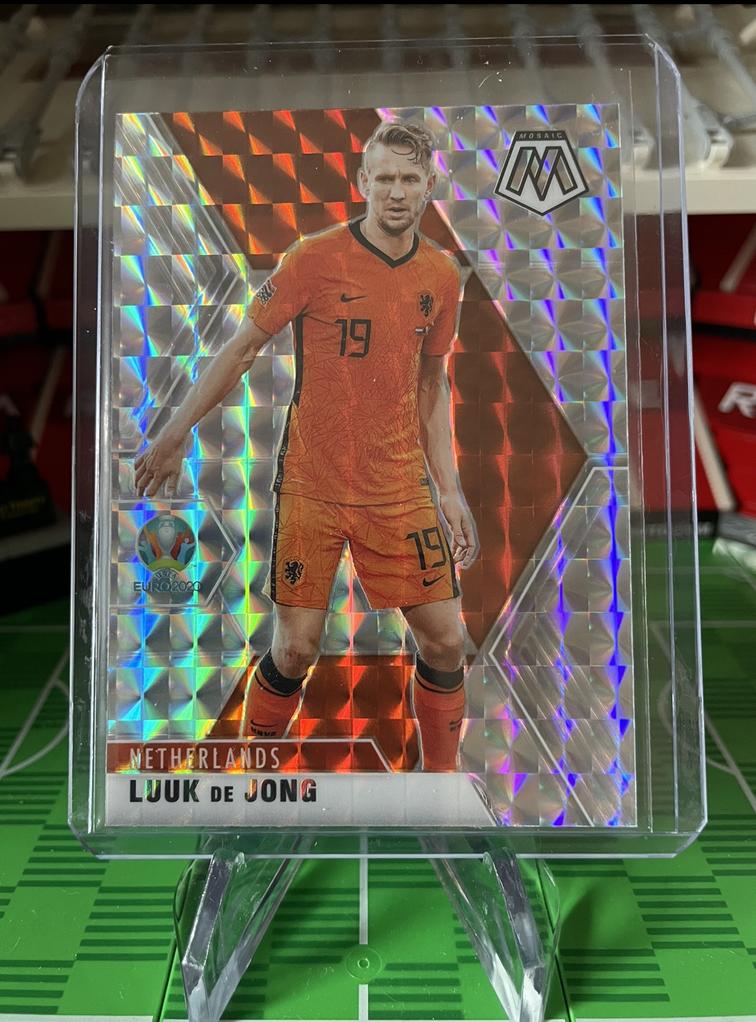 Luuk De Jong prizm card panini mosaic euro 2020